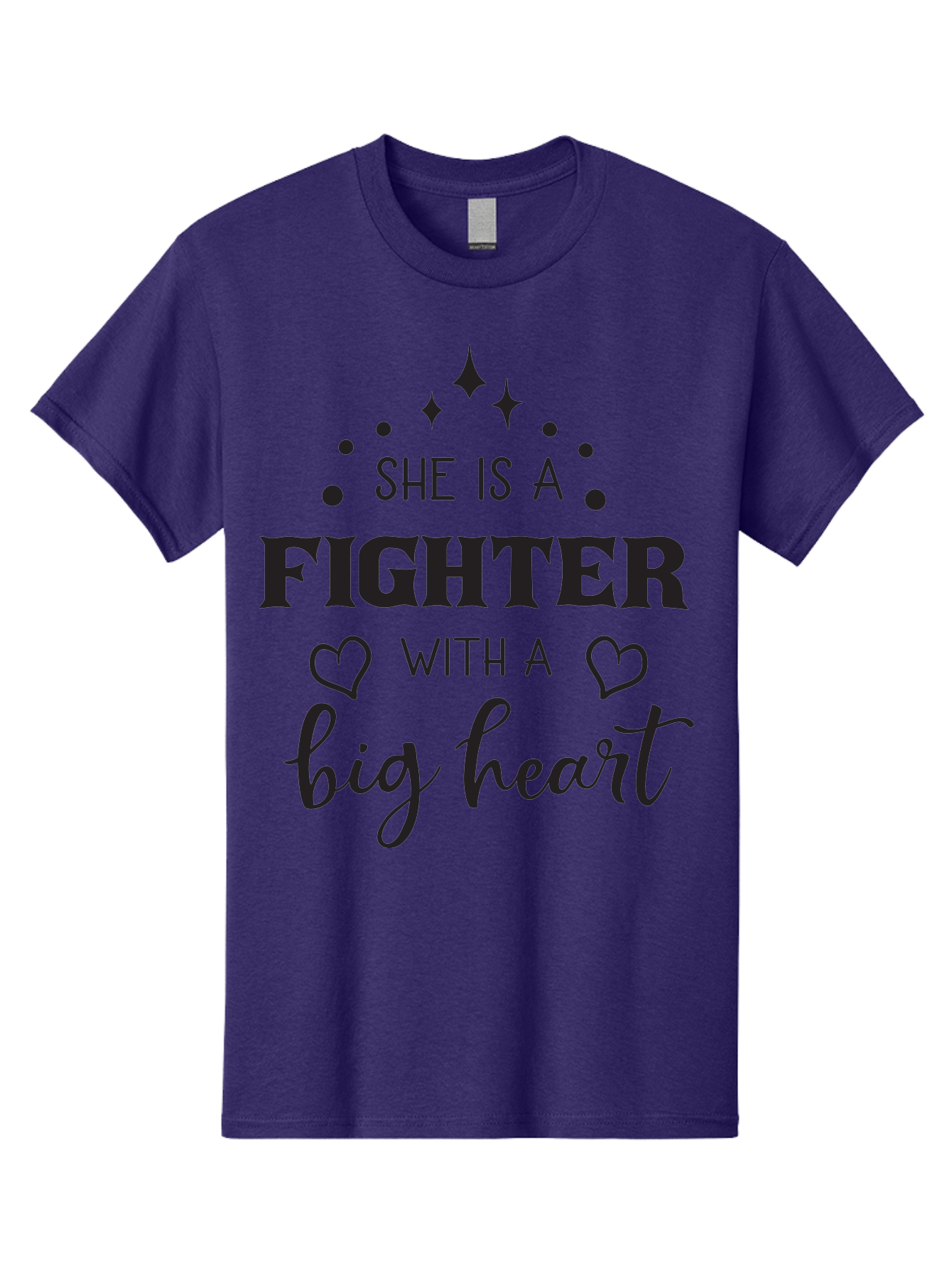 She-Is-A-Fighter Men'S Graphic Tee, 100% Cotton, Comfortable Casual Summer Wear, Machine Washable, Inspirational Quote, Motivational Phrase, Strong Woman, Fighter Mentality, Big Heart, Heartwarming Message, Empowerment, Positivity, Aad154 17