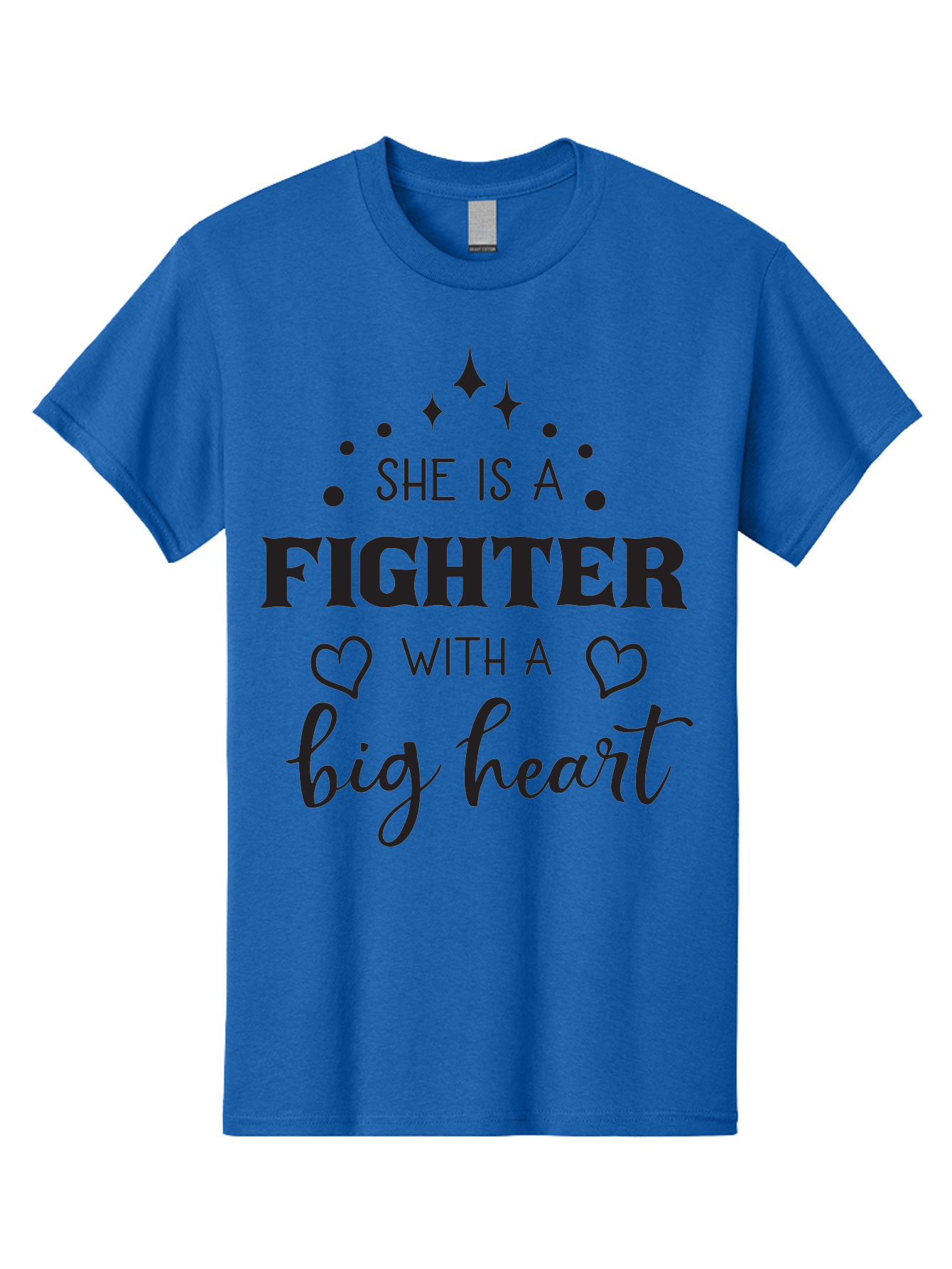 She-Is-A-Fighter Men'S Graphic Tee, 100% Cotton, Comfortable Casual Summer Wear, Machine Washable, Inspirational Quote, Motivational Phrase, Strong Woman, Fighter Mentality, Big Heart, Heartwarming Message, Empowerment, Positivity, Aad154 29