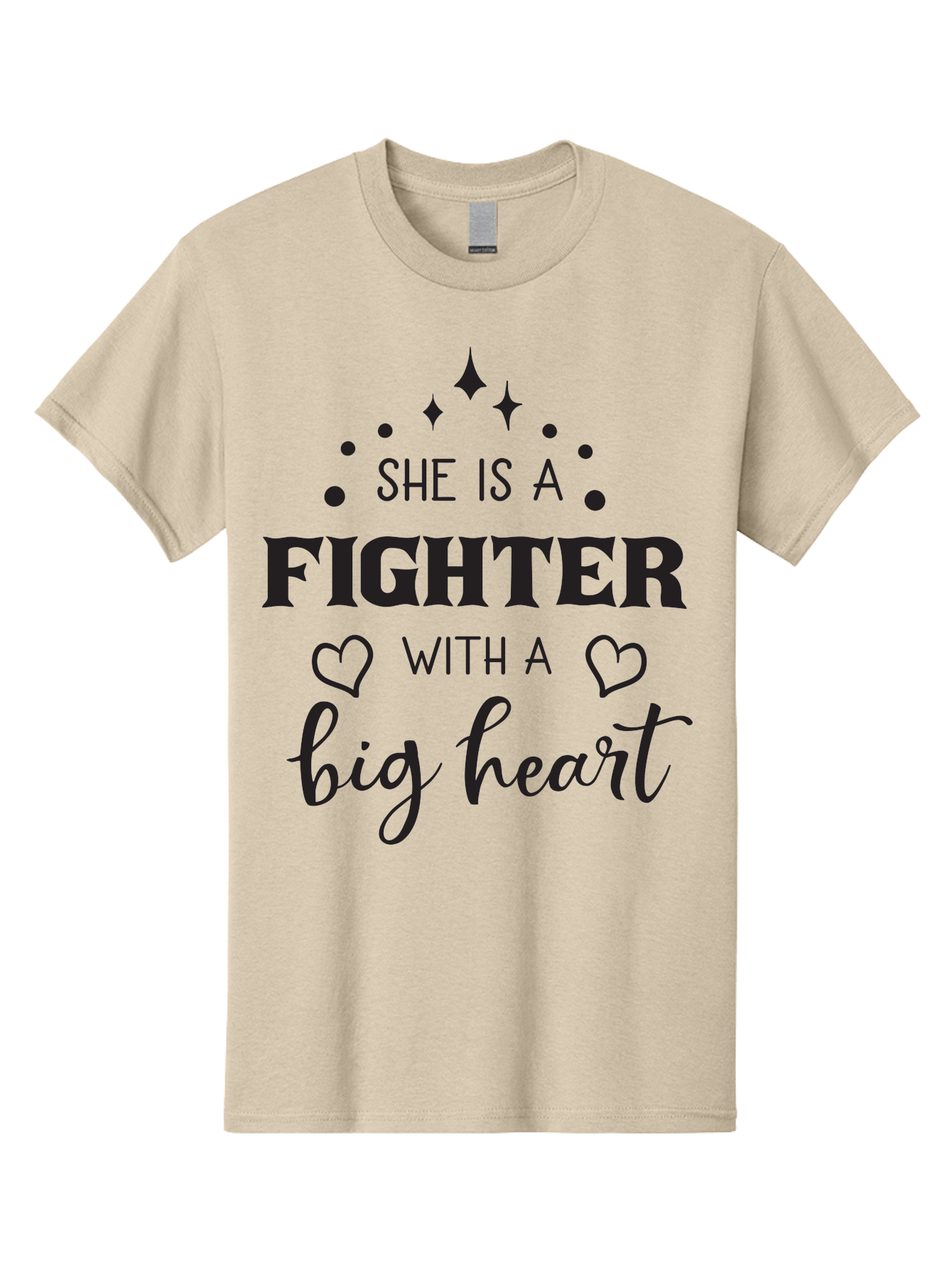 She-Is-A-Fighter Men'S Graphic Tee, 100% Cotton, Comfortable Casual Summer Wear, Machine Washable, Inspirational Quote, Motivational Phrase, Strong Woman, Fighter Mentality, Big Heart, Heartwarming Message, Empowerment, Positivity, Aad154 7