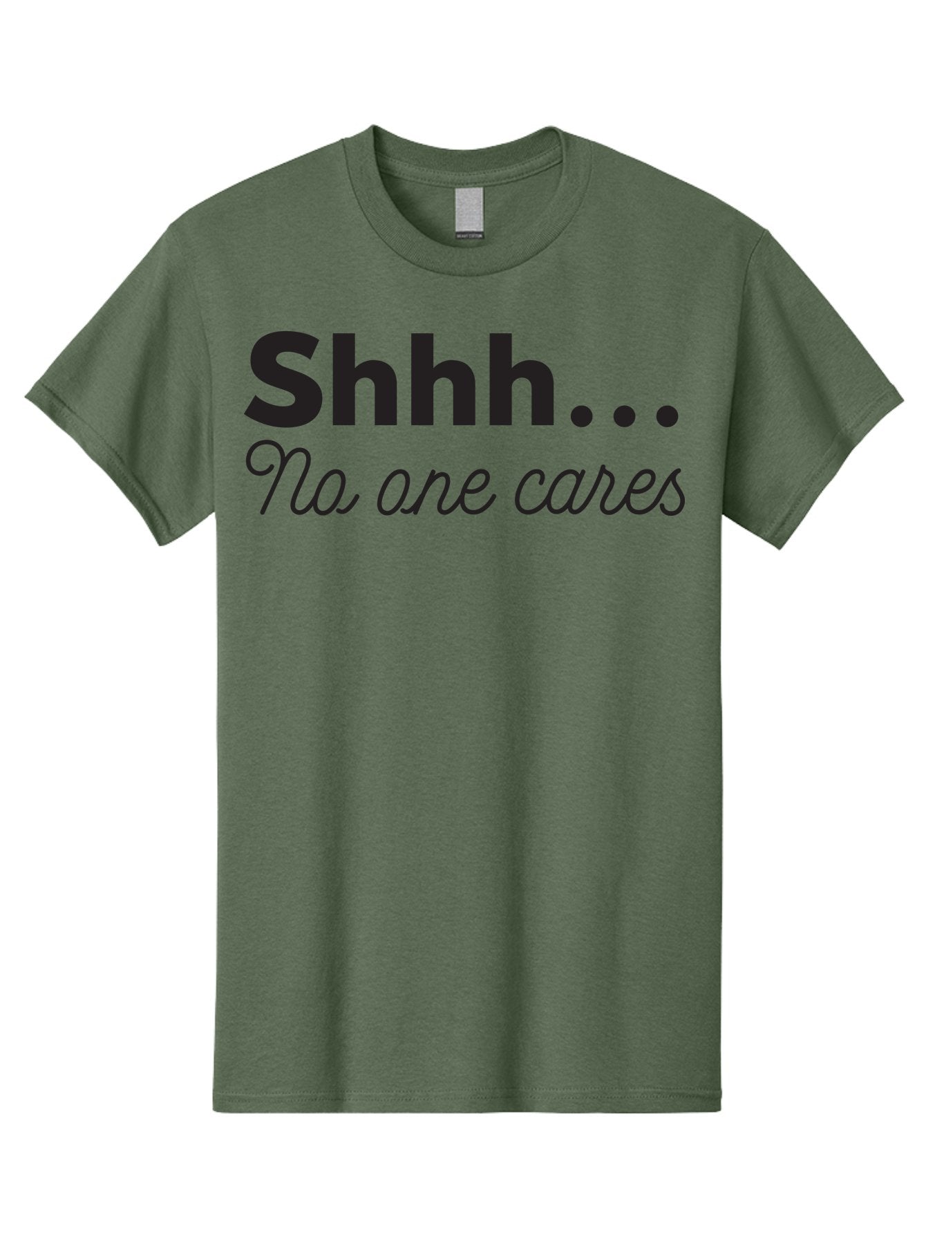 Shhhh-No-One-Cares Men'S Graphic Tee, 100% Cotton, Comfortable Casual Summer Wear, Machine Washable, Funny Quotes, Sarcastic Humor, Motivational Phrases, Inspirational Sayings, Sassy Text, Witty One-Liners, Humorous Graphics, Bold Fonts, Aad159 14