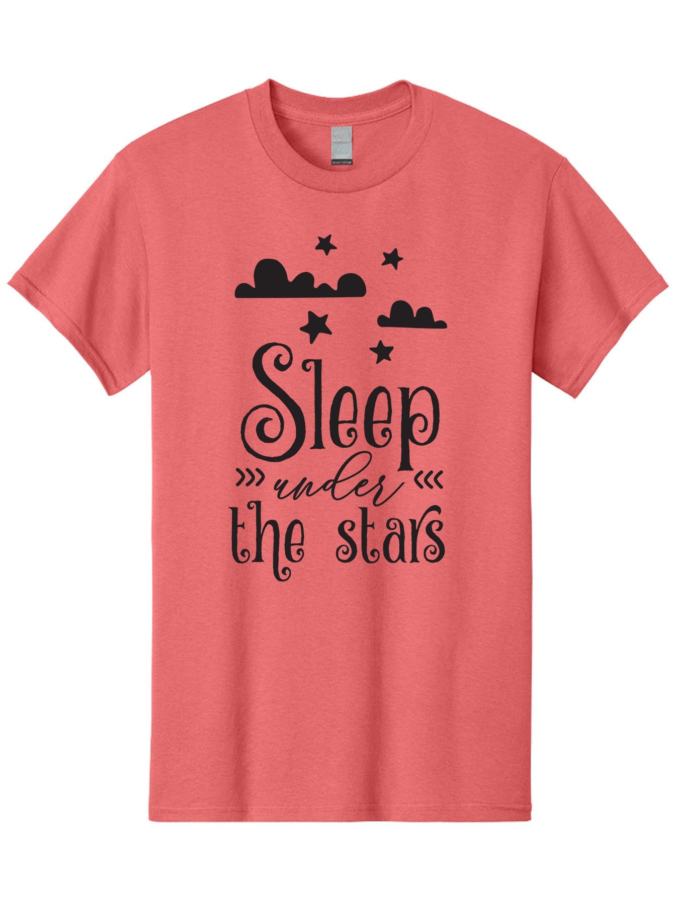 Sleep-Under-The-Stars Men'S Graphic Tee, 100% Cotton, Comfortable Casual Summer Wear, Machine Washable, Sleep Under The Stars, Night Sky, Starry Night, Relaxation, Calming Quote, Inspirational Quote, Celestial Theme, Dreamy Atmosphere Aad164 7