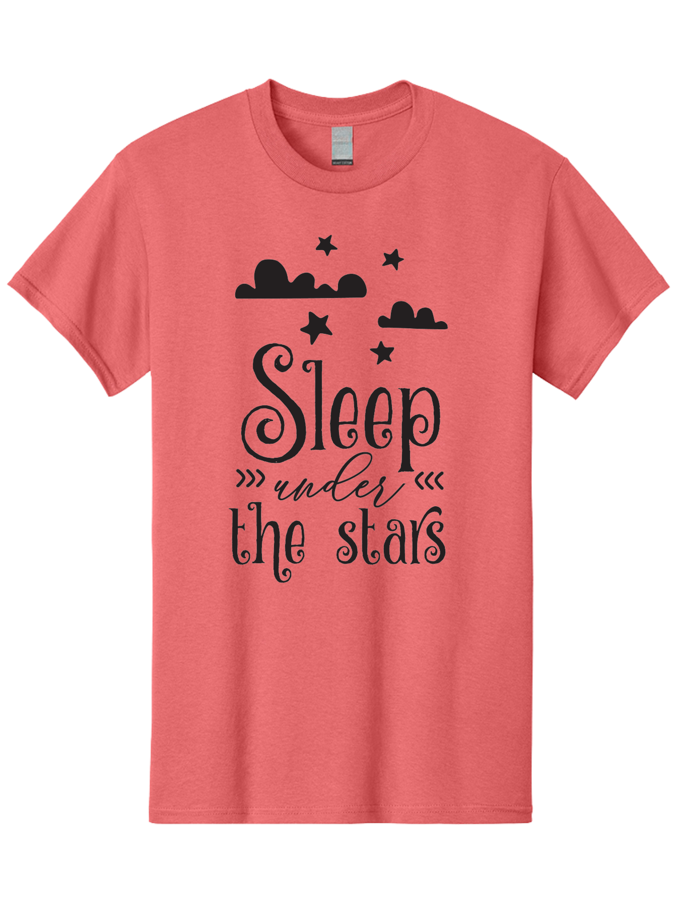 Sleep-Under-The-Stars Men'S Graphic Tee, 100% Cotton, Comfortable Casual Summer Wear, Machine Washable, Sleep Under The Stars, Night Sky, Starry Night, Relaxation, Calming Quote, Inspirational Quote, Celestial Theme, Dreamy Atmosphere Aad164 25