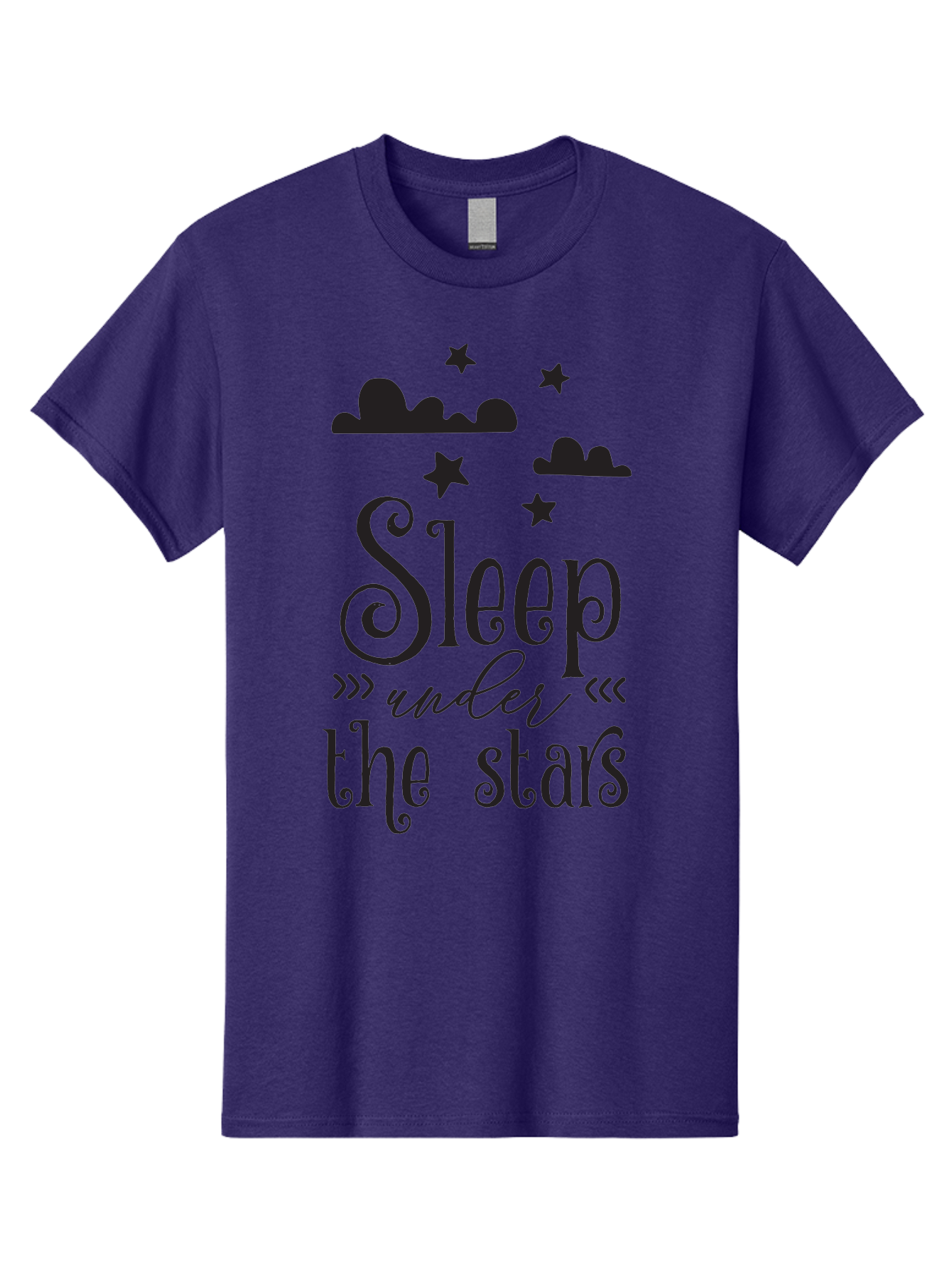 Sleep-Under-The-Stars Men'S Graphic Tee, 100% Cotton, Comfortable Casual Summer Wear, Machine Washable, Sleep Under The Stars, Night Sky, Starry Night, Relaxation, Calming Quote, Inspirational Quote, Celestial Theme, Dreamy Atmosphere Aad164 29