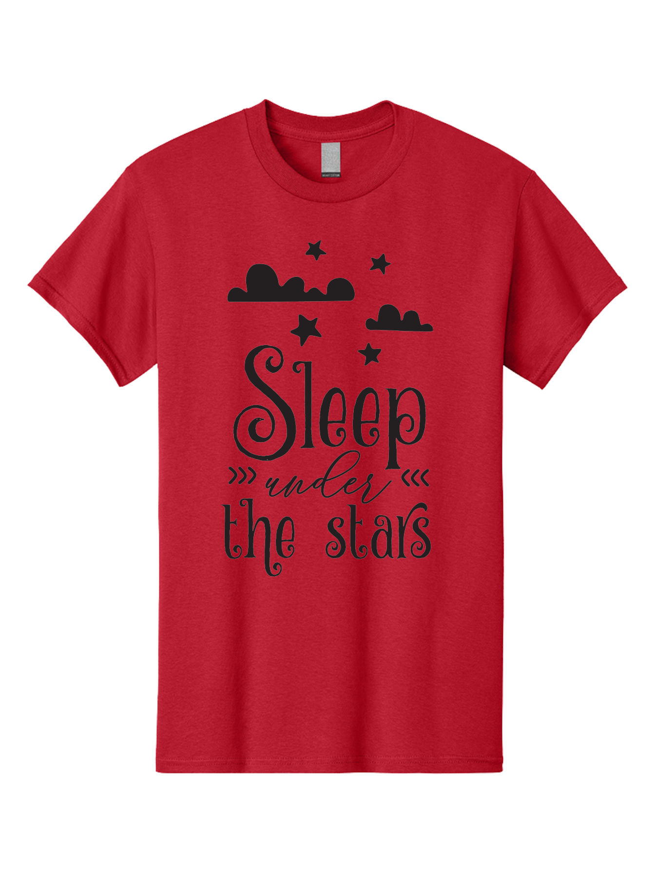 Sleep-Under-The-Stars Men'S Graphic Tee, 100% Cotton, Comfortable Casual Summer Wear, Machine Washable, Sleep Under The Stars, Night Sky, Starry Night, Relaxation, Calming Quote, Inspirational Quote, Celestial Theme, Dreamy Atmosphere Aad164 27