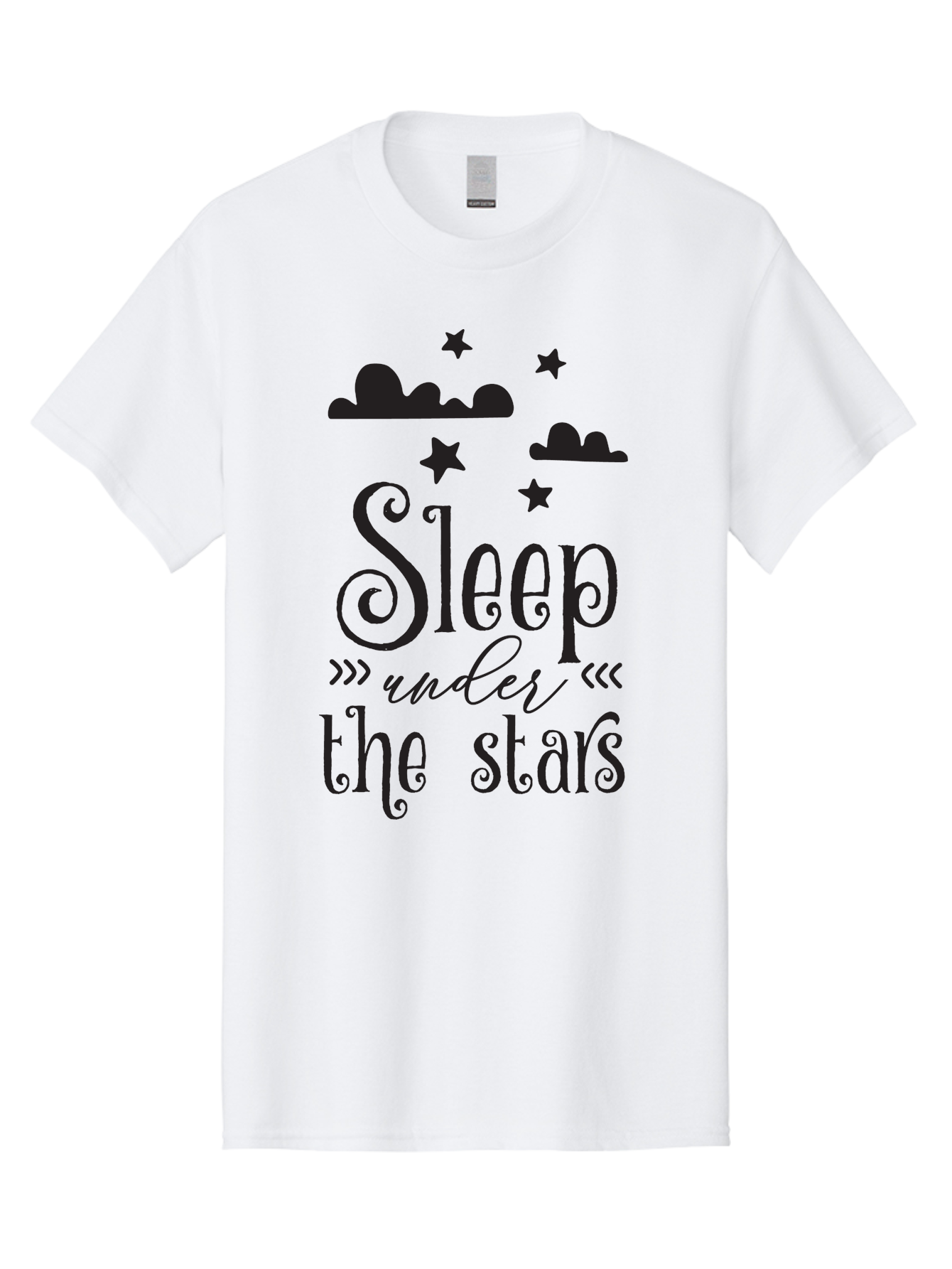 Sleep-Under-The-Stars Men'S Graphic Tee, 100% Cotton, Comfortable Casual Summer Wear, Machine Washable, Sleep Under The Stars, Night Sky, Starry Night, Relaxation, Calming Quote, Inspirational Quote, Celestial Theme, Dreamy Atmosphere Aad164 13