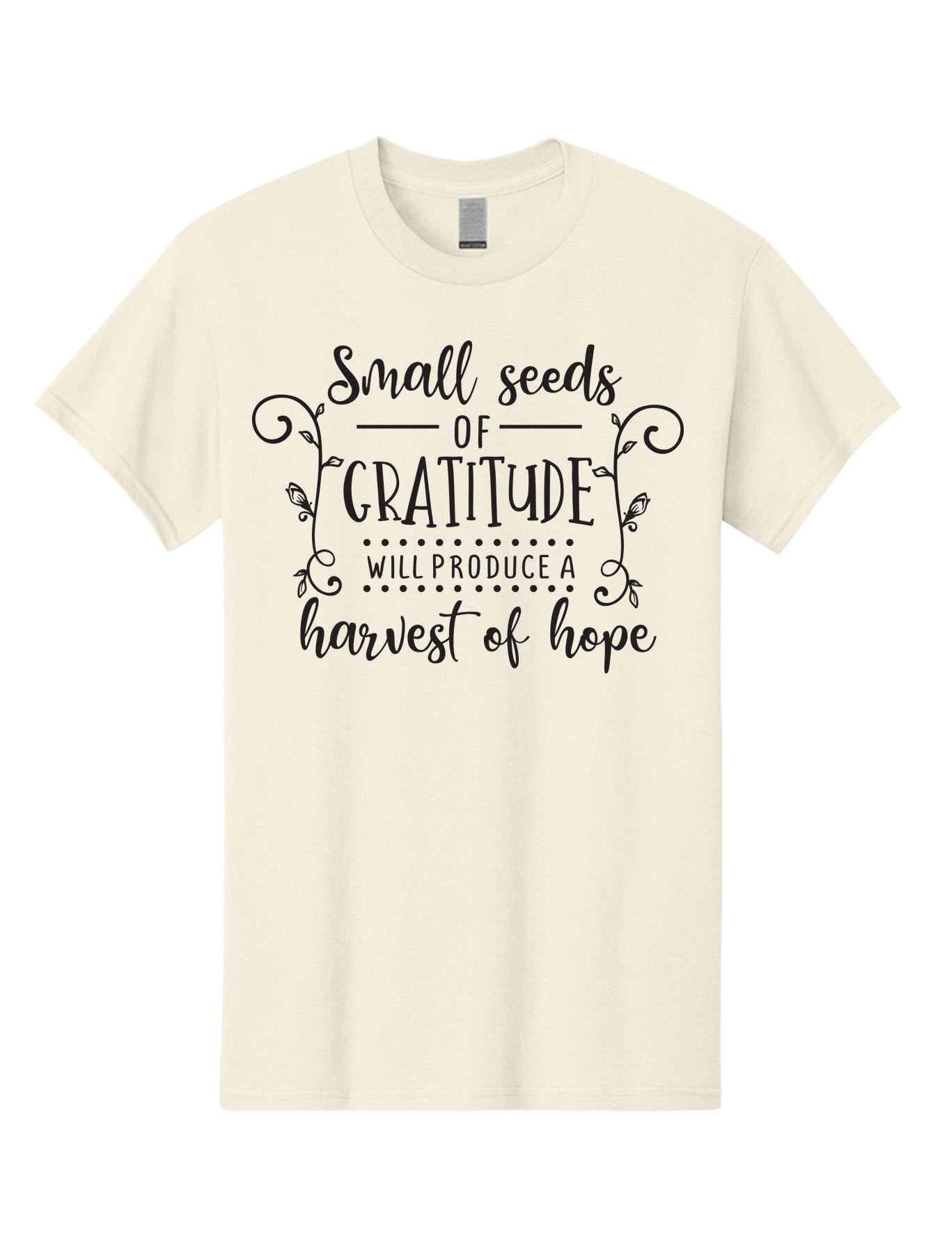 Small-Seeds-Of-Gratitude Men'S Graphic Tee, 100% Cotton, Comfortable Casual Summer Wear, Machine Washable, Gratitude Quotes, Hope And Positivity, Inspirational Sayings, Motivational Phrases, Positive Affirmations, Uplifting Messages, Aad166 15
