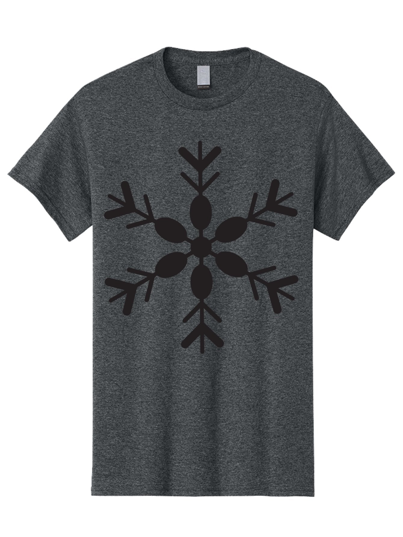Snowflake-2 Men'S Graphic Tee, 100% Cotton, Comfortable Casual Summer Wear, Machine Washable, Symmetrical Black Snowflake, Winter Wonderland, Festive Design, Intricate Patterns, Six-Pointed Star, Christmas Decorations, Holiday Graphics, Aad168 10