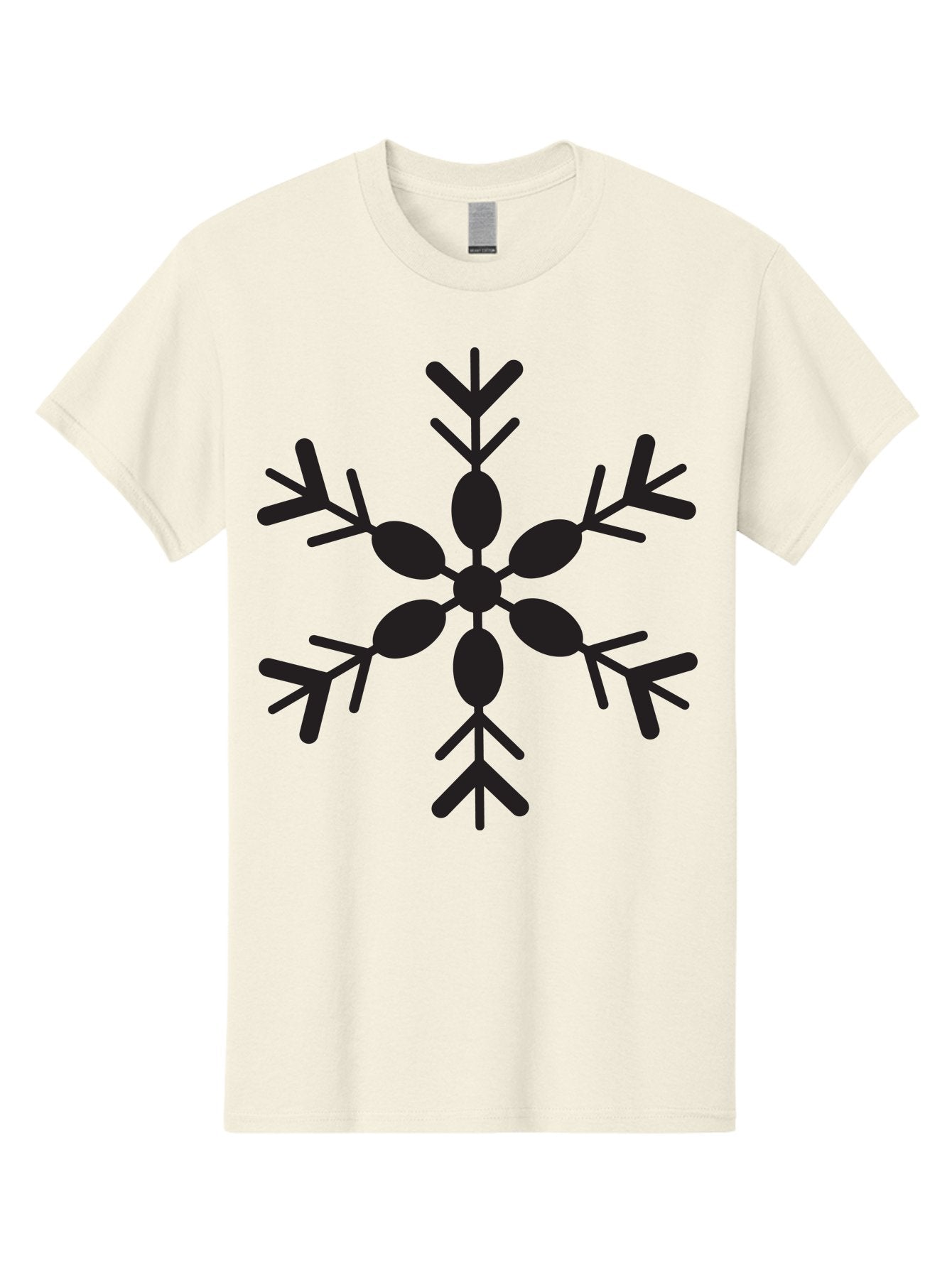 Snowflake-2 Men'S Graphic Tee, 100% Cotton, Comfortable Casual Summer Wear, Machine Washable, Symmetrical Black Snowflake, Winter Wonderland, Festive Design, Intricate Patterns, Six-Pointed Star, Christmas Decorations, Holiday Graphics, Aad168 7