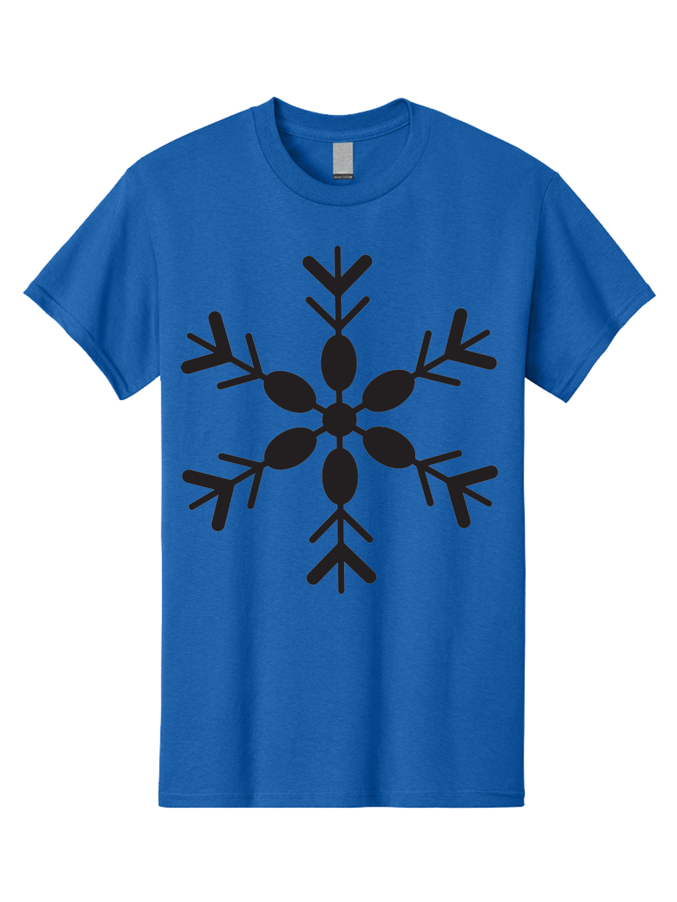 Snowflake-2 Men'S Graphic Tee, 100% Cotton, Comfortable Casual Summer Wear, Machine Washable, Symmetrical Black Snowflake, Winter Wonderland, Festive Design, Intricate Patterns, Six-Pointed Star, Christmas Decorations, Holiday Graphics, Aad168 21