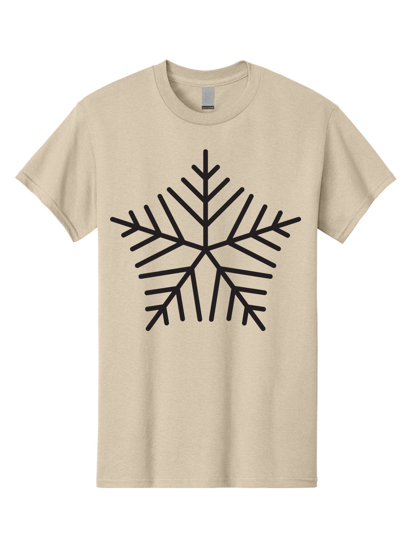 Snowflake-3 Men'S Graphic Tee, 100% Cotton, Comfortable Casual Summer Wear, Machine Washable, Snowflake, Symmetrical Design, Black Silhouette, Winter Symbol, Frosty Theme, Geometric Pattern, Delicate Branches, Intricate Details, Aad169 11