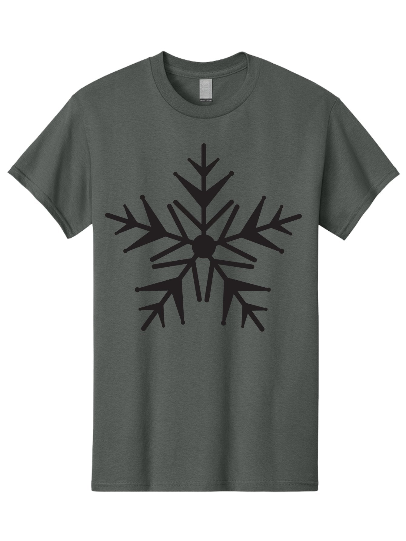 Snowflake-6 Men'S Graphic Tee, 100% Cotton, Comfortable Casual Summer Wear, Machine Washable, Snowflake, Winter Wonderland, Frosty Design, Delicate Pattern, Intricate Details, Symmetrical Shape, Winter Season, Festive Decoration Aad172
