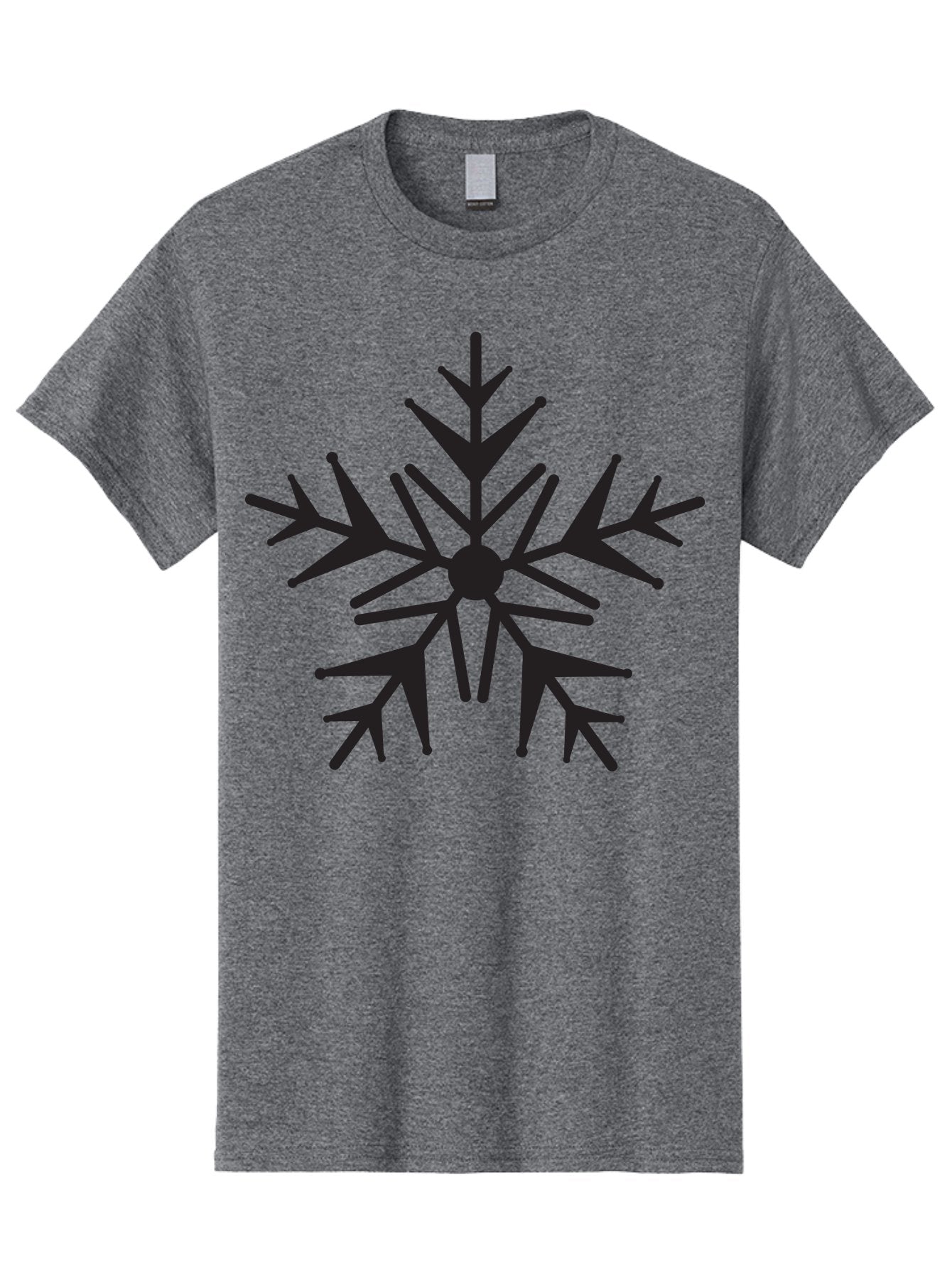 Snowflake-6 Men'S Graphic Tee, 100% Cotton, Comfortable Casual Summer Wear, Machine Washable, Snowflake, Winter Wonderland, Frosty Design, Delicate Pattern, Intricate Details, Symmetrical Shape, Winter Season, Festive Decoration Aad172