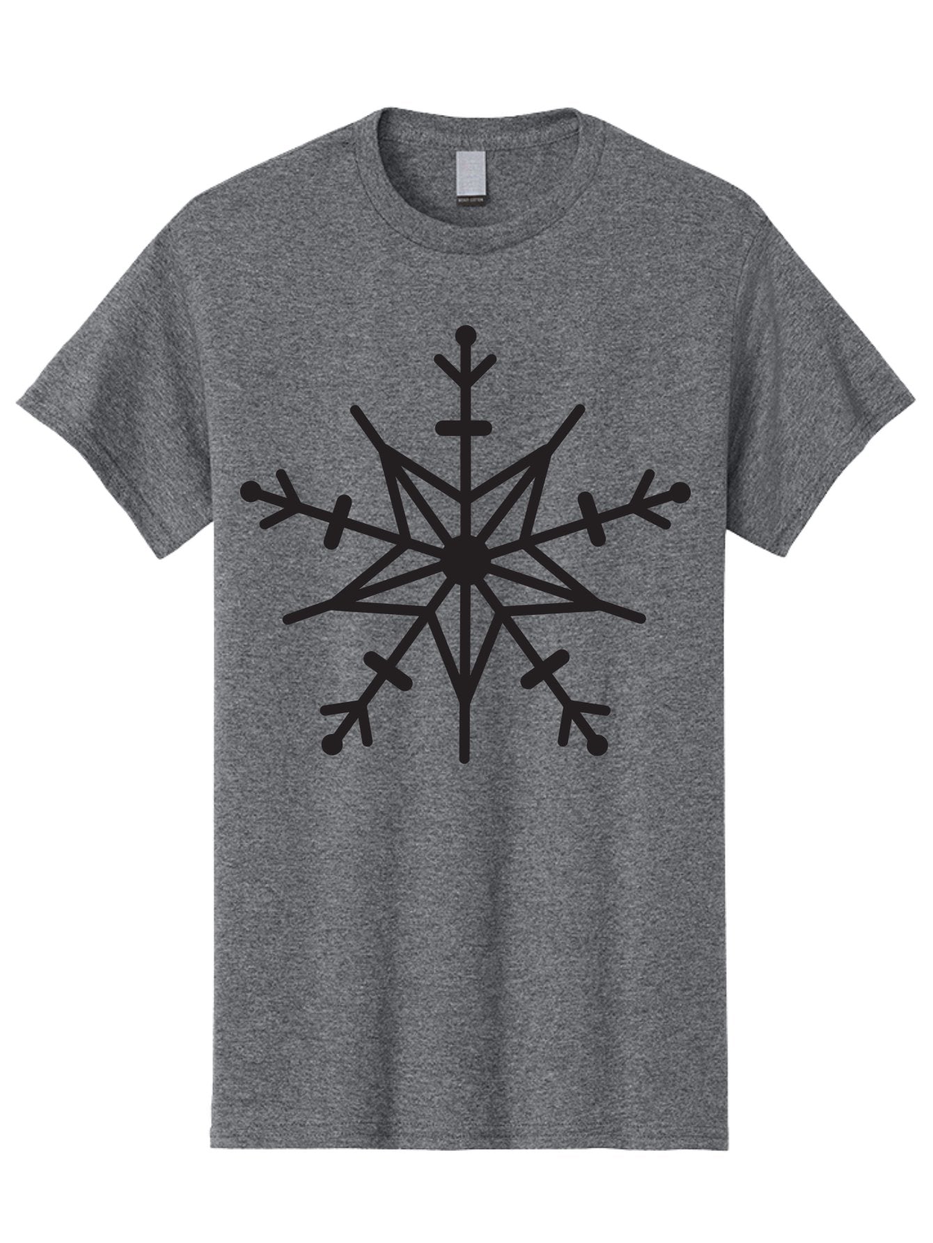 Snowflake-7 Men'S Graphic Tee, 100% Cotton, Comfortable Casual Summer Wear, Machine Washable, Snowflake Design, Geometric Pattern, Symmetrical Shape, Winter Theme, Frosty Feel, Icy Motif, Decorative Element, Stylized Snow Crystal Aad173 3