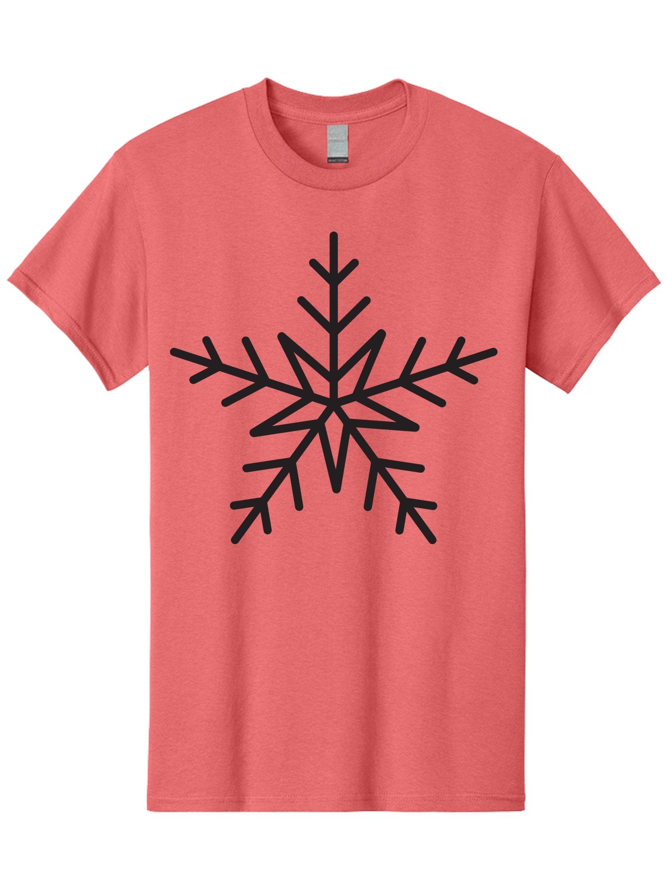 Snowflake Men'S Graphic Tee, 100% Cotton, Comfortable Casual Summer Wear, Machine Washable, Stylized Snowflake, Frosty Design, Winter Symbol, Icy Pattern, Symmetrical Shape, Simple Illustration, Minimalist Art Aad174 12