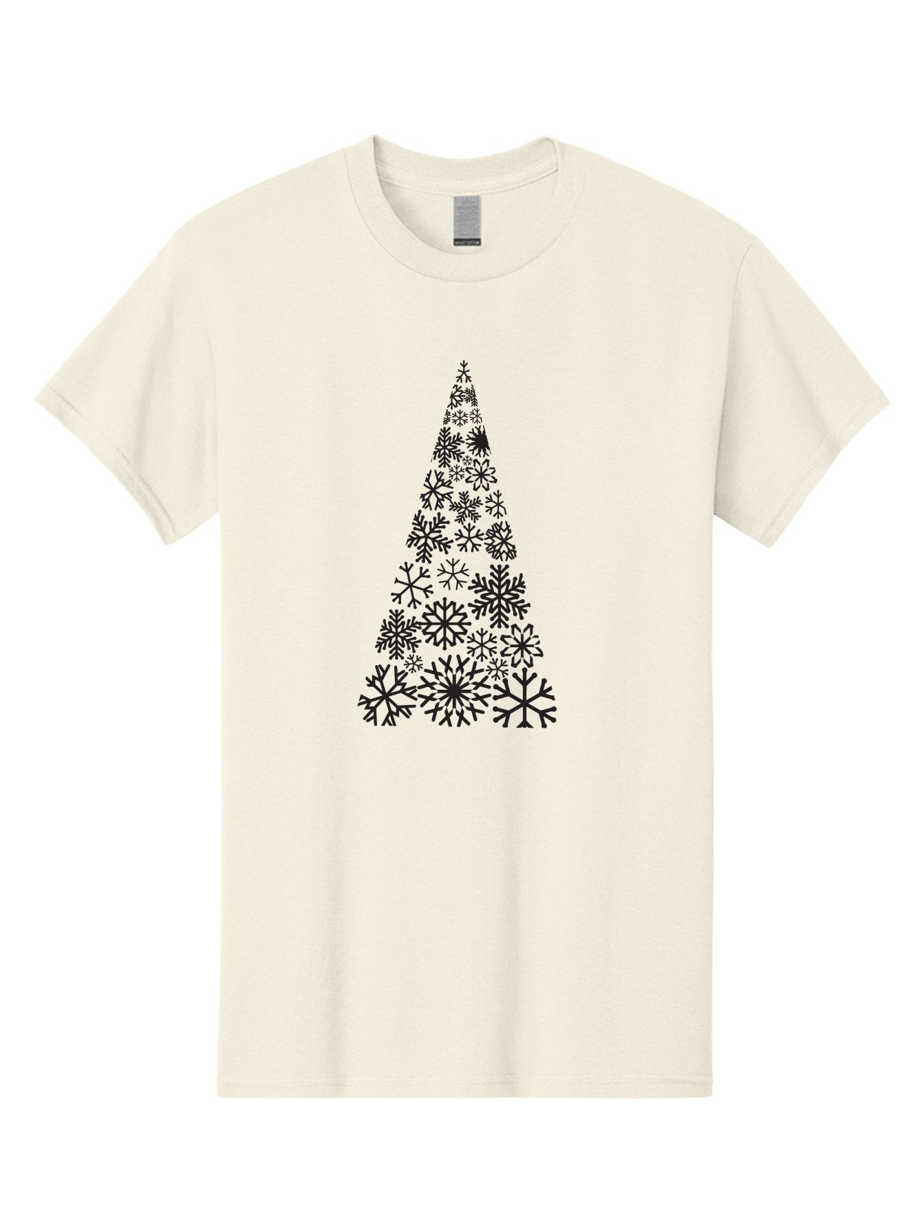 Snowflakes-Christmas-Tree Men'S Graphic Tee, 100% Cotton, Comfortable Casual Summer Wear, Machine Washable, Snowflake Christmas Tree, Festive Design, Winter Wonderland, Holiday Graphics, Seasonal Decor, Christmas Tree Silhouette, Snowflakes, Aad175 10