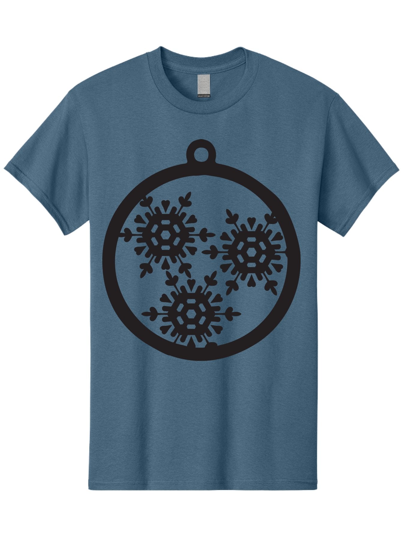 Snowflakes-Ornament-1 Men'S Graphic Tee, 100% Cotton, Comfortable Casual Summer Wear, Machine Washable, Snowflakes In Ornament, Winter Decorations, Festive Designs, Holiday Ornaments, Christmas Decor, Snowy Themes, Decorative Cutouts, Aad176 7