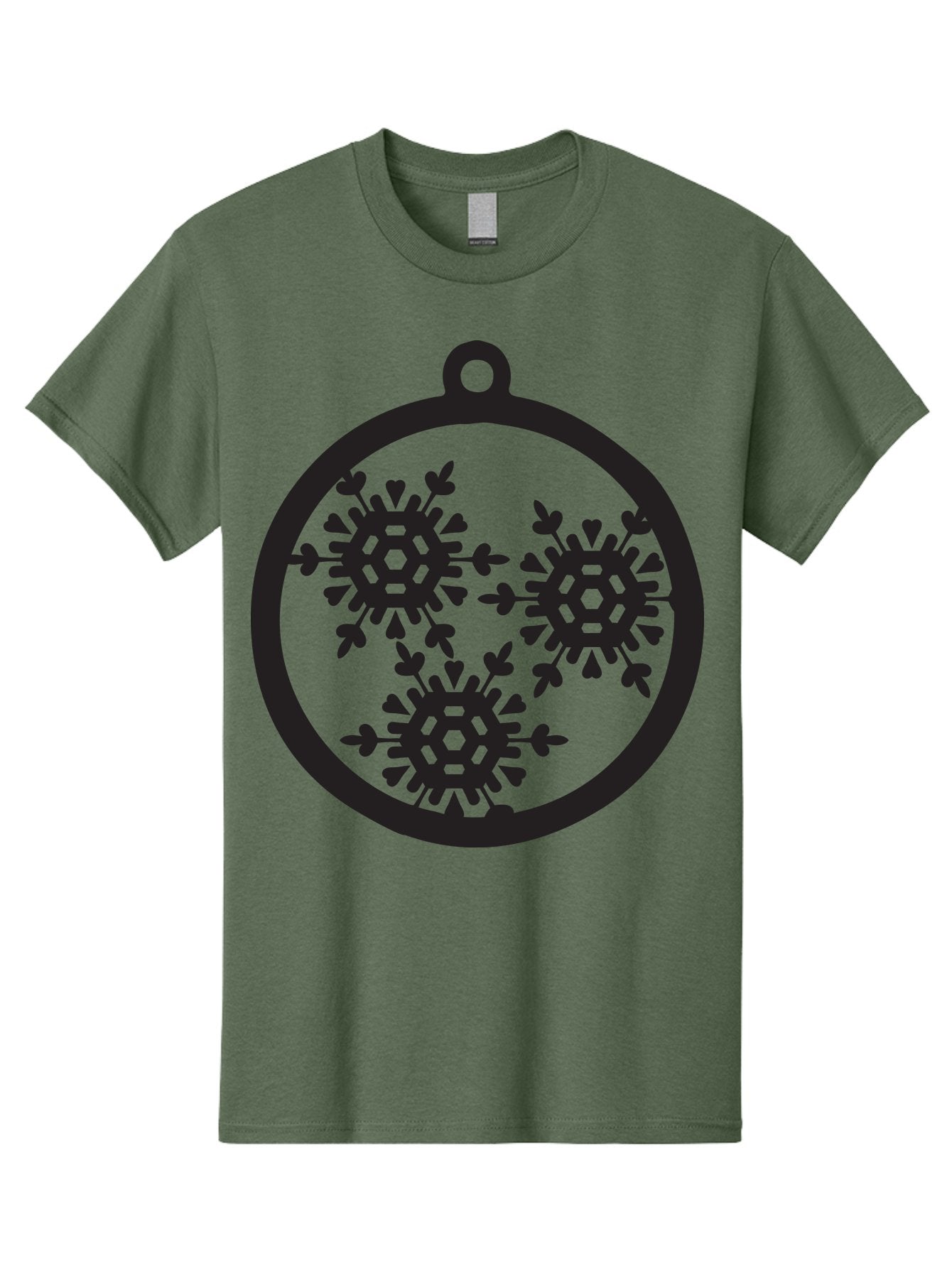 Snowflakes-Ornament-1 Men'S Graphic Tee, 100% Cotton, Comfortable Casual Summer Wear, Machine Washable, Snowflakes In Ornament, Winter Decorations, Festive Designs, Holiday Ornaments, Christmas Decor, Snowy Themes, Decorative Cutouts, Aad176 8
