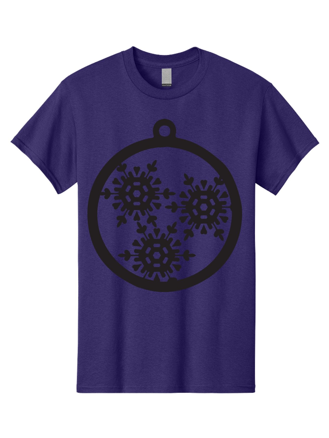 Snowflakes-Ornament-1 Men'S Graphic Tee, 100% Cotton, Comfortable Casual Summer Wear, Machine Washable, Snowflakes In Ornament, Winter Decorations, Festive Designs, Holiday Ornaments, Christmas Decor, Snowy Themes, Decorative Cutouts, Aad176