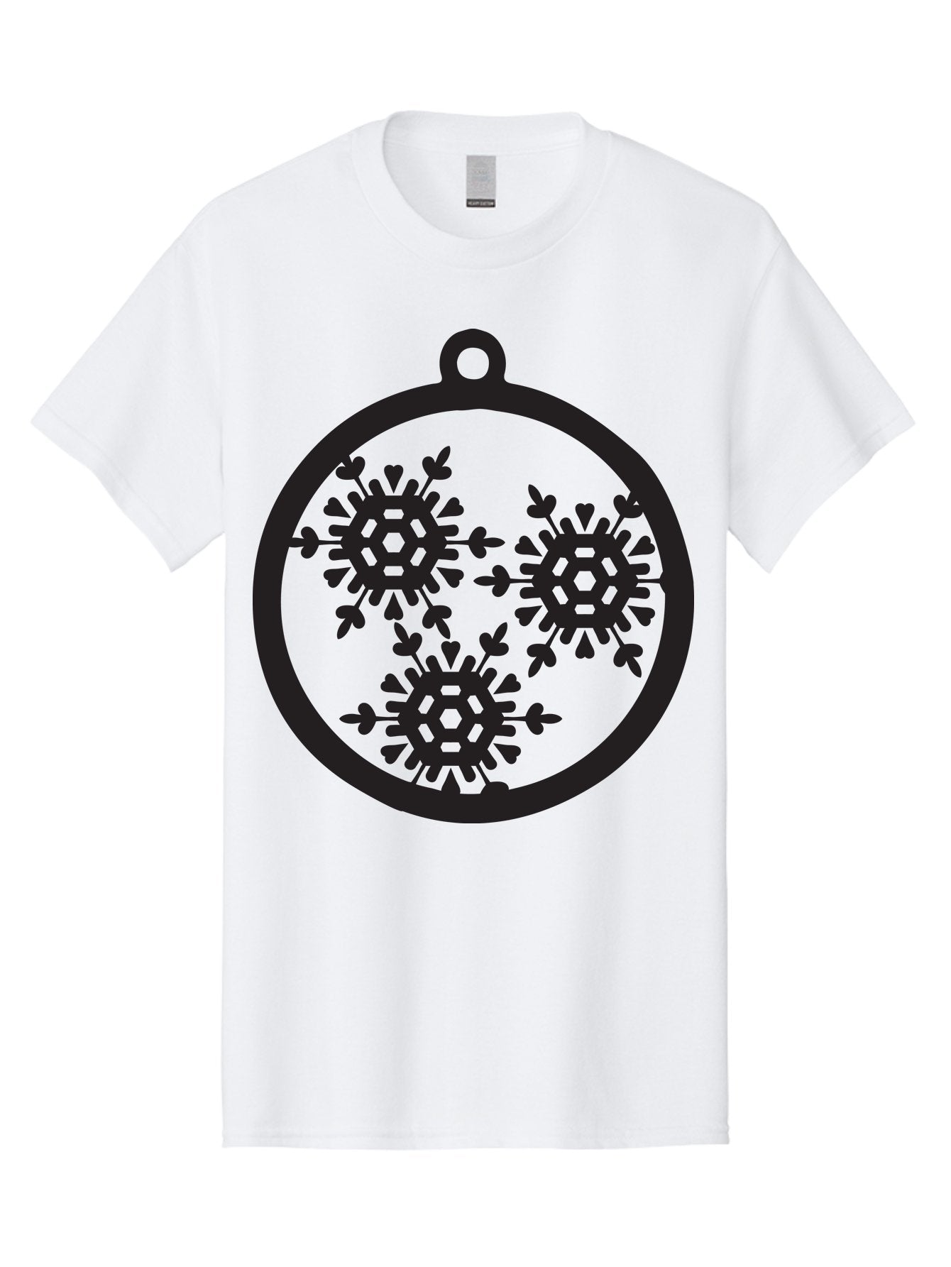 Snowflakes-Ornament-1 Men'S Graphic Tee, 100% Cotton, Comfortable Casual Summer Wear, Machine Washable, Snowflakes In Ornament, Winter Decorations, Festive Designs, Holiday Ornaments, Christmas Decor, Snowy Themes, Decorative Cutouts, Aad176 5