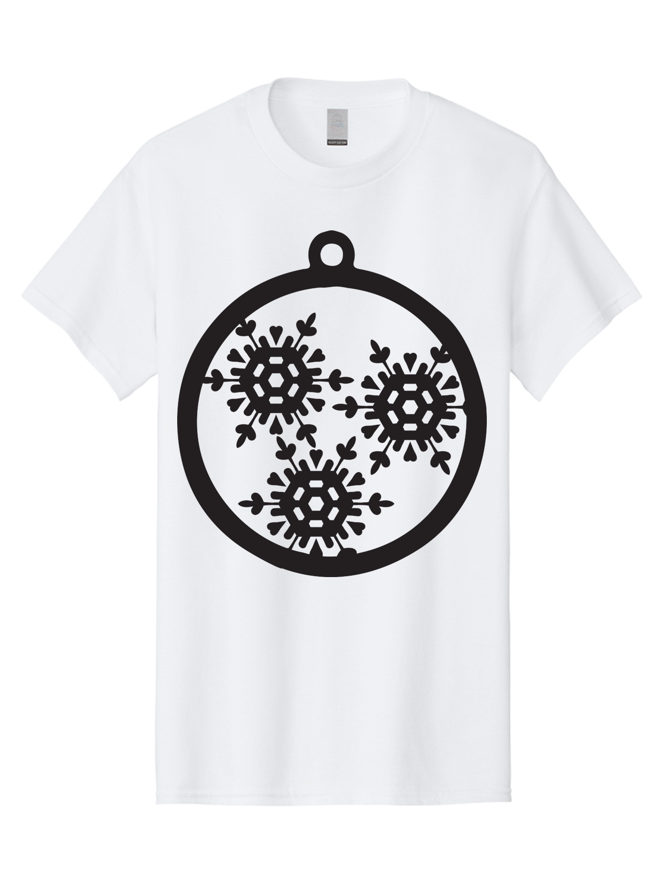 Snowflakes-Ornament-1 Men'S Graphic Tee, 100% Cotton, Comfortable Casual Summer Wear, Machine Washable, Snowflakes In Ornament, Winter Decorations, Festive Designs, Holiday Ornaments, Christmas Decor, Snowy Themes, Decorative Cutouts, Aad176 15