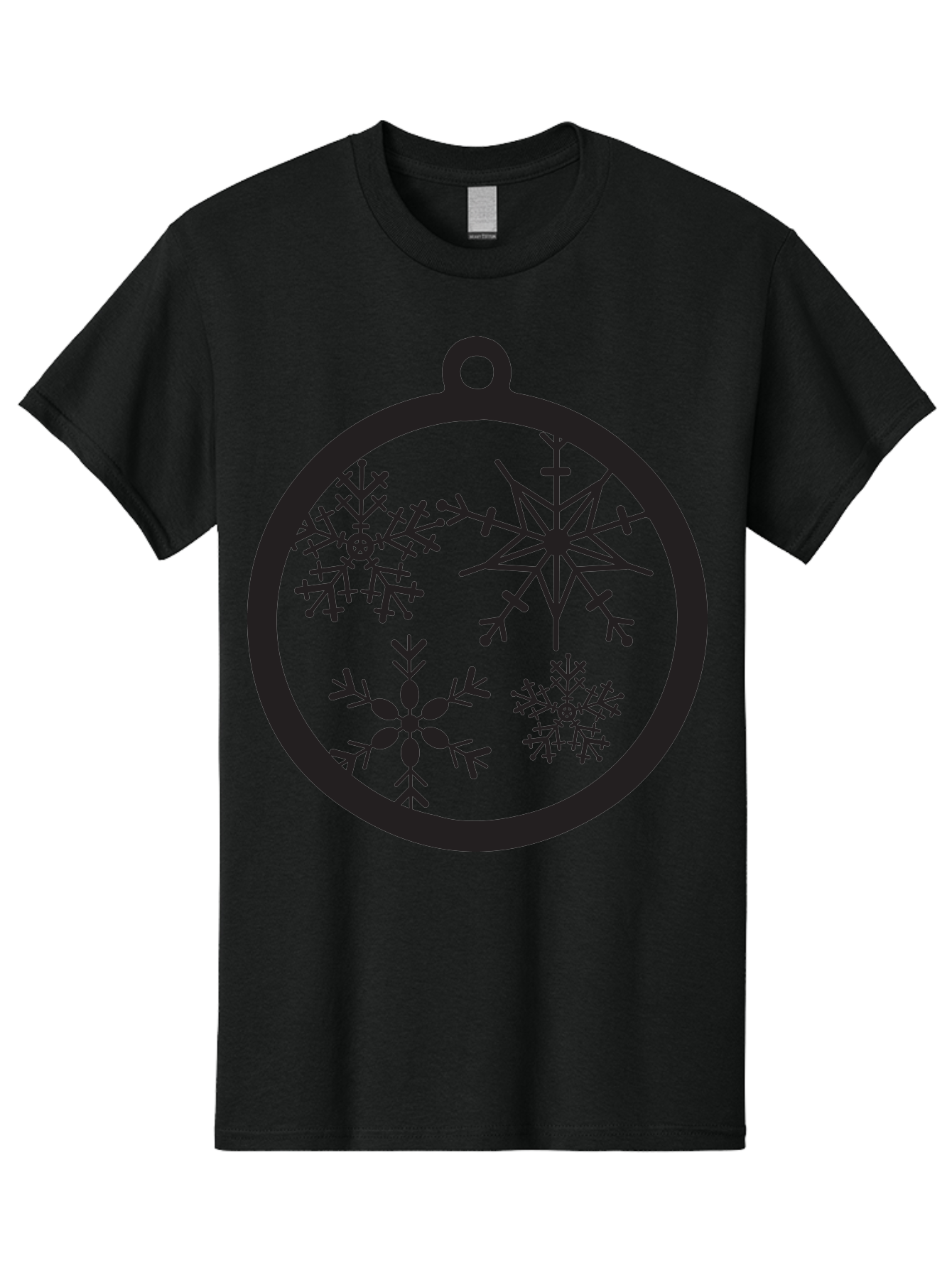 Snowflakes-Ornament-2 Men'S Graphic Tee, 100% Cotton, Comfortable Casual Summer Wear, Machine Washable, Snowflakes, Winter Decoration, Christmas Ornament, Festive Design, Holiday Decor, Black Silhouette, Intricate Patterns, Snowflake Art, Aad177 23