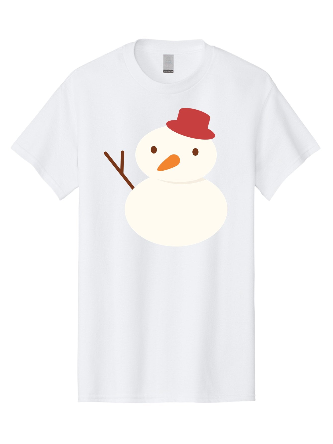 Snowman Men'S Graphic Tee, 100% Cotton, Comfortable Casual Summer Wear, Machine Washable, Snowman Character, Winter Icon, Snowman Illustration, Red Hat, Orange Nose, Stick Arms, Cartoon Snowman, Frosty Friend, Simple Snowman Design, Aad181 11