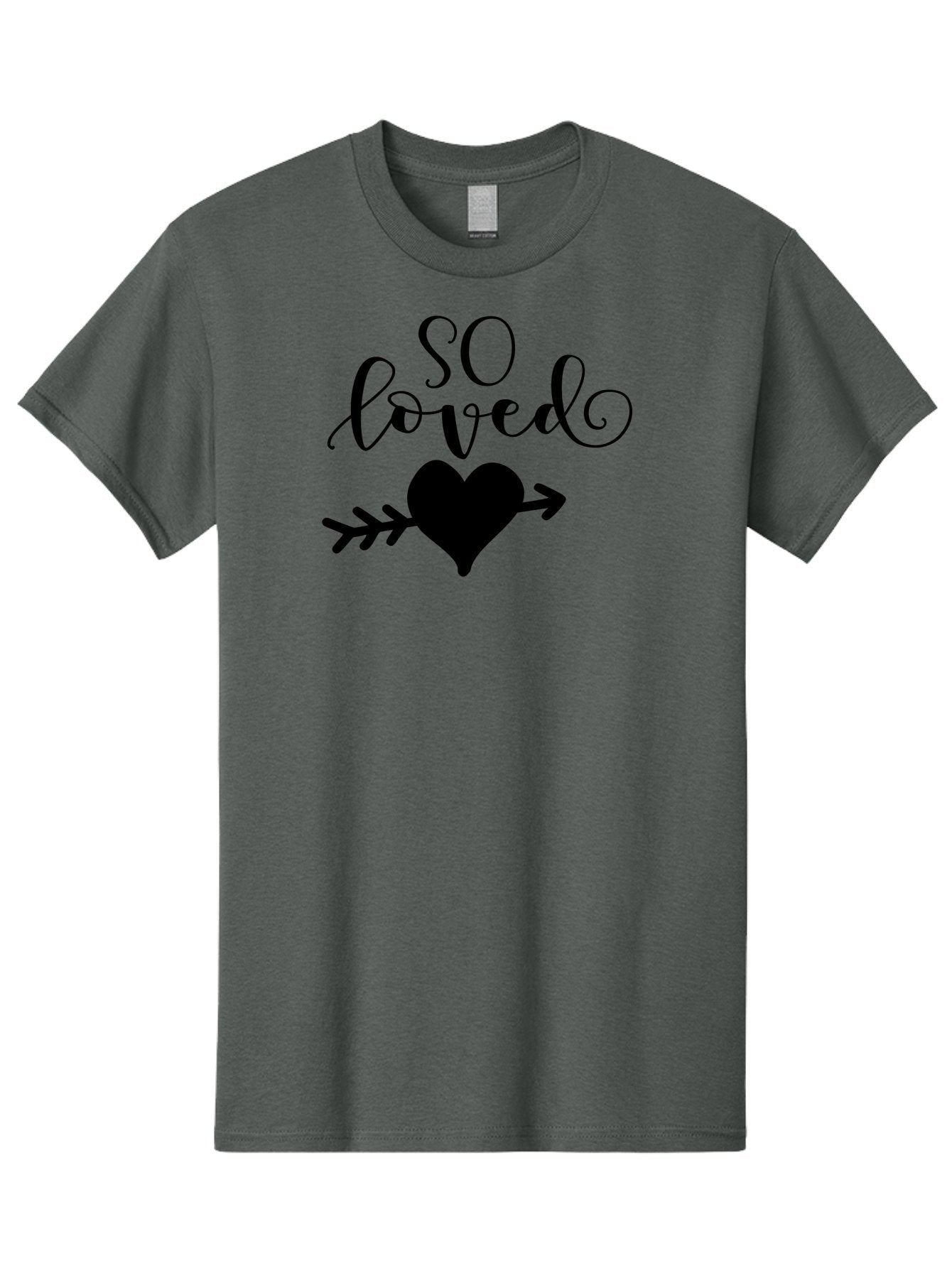 So-Loved Men'S Graphic Tee, 100% Cotton, Comfortable Casual Summer Wear, Machine Washable, Love Quote, Heart With Arrow, Valentines Day, Romantic Symbol, Love Message, Tender Feeling, Heartwarming, Love Inspiration Aad182 5
