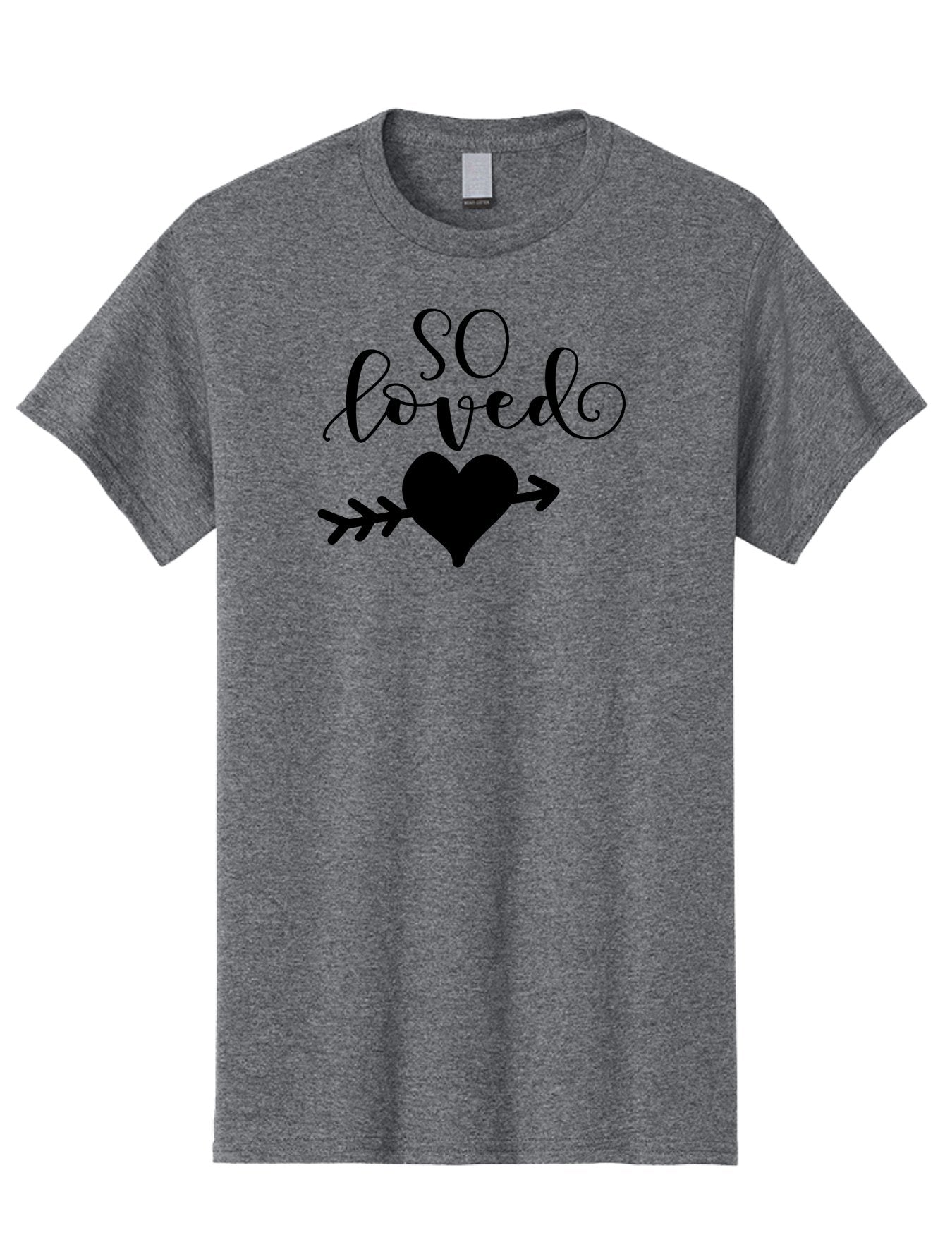 So-Loved Men'S Graphic Tee, 100% Cotton, Comfortable Casual Summer Wear, Machine Washable, Love Quote, Heart With Arrow, Valentines Day, Romantic Symbol, Love Message, Tender Feeling, Heartwarming, Love Inspiration Aad182 4