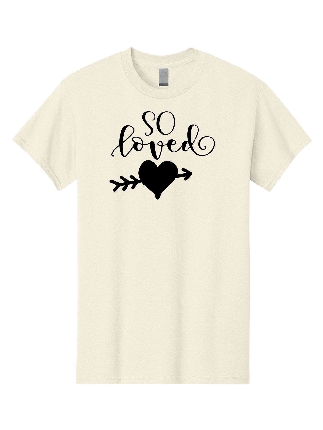 So-Loved Men'S Graphic Tee, 100% Cotton, Comfortable Casual Summer Wear, Machine Washable, Love Quote, Heart With Arrow, Valentines Day, Romantic Symbol, Love Message, Tender Feeling, Heartwarming, Love Inspiration Aad182 3