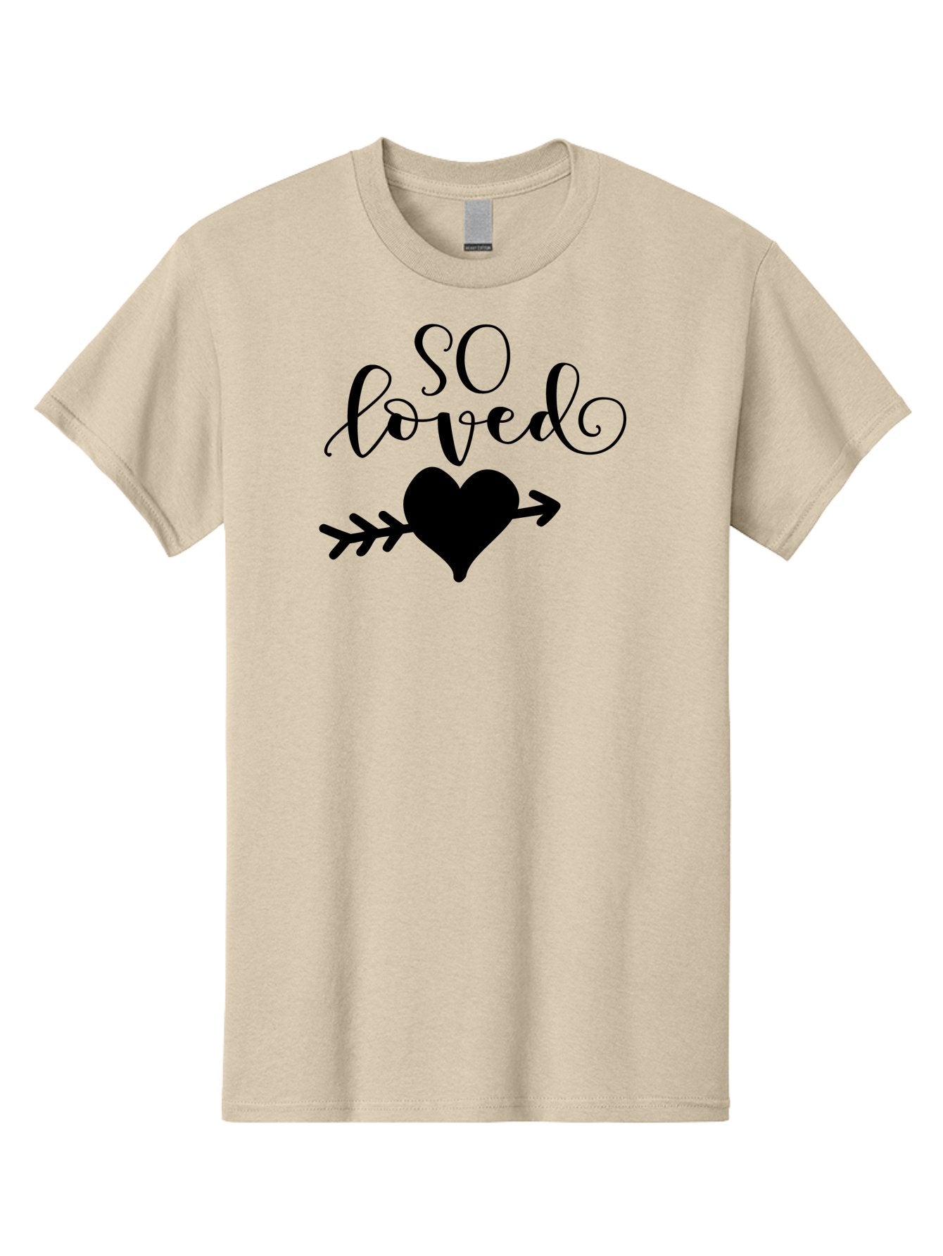 So-Loved Men'S Graphic Tee, 100% Cotton, Comfortable Casual Summer Wear, Machine Washable, Love Quote, Heart With Arrow, Valentines Day, Romantic Symbol, Love Message, Tender Feeling, Heartwarming, Love Inspiration Aad182