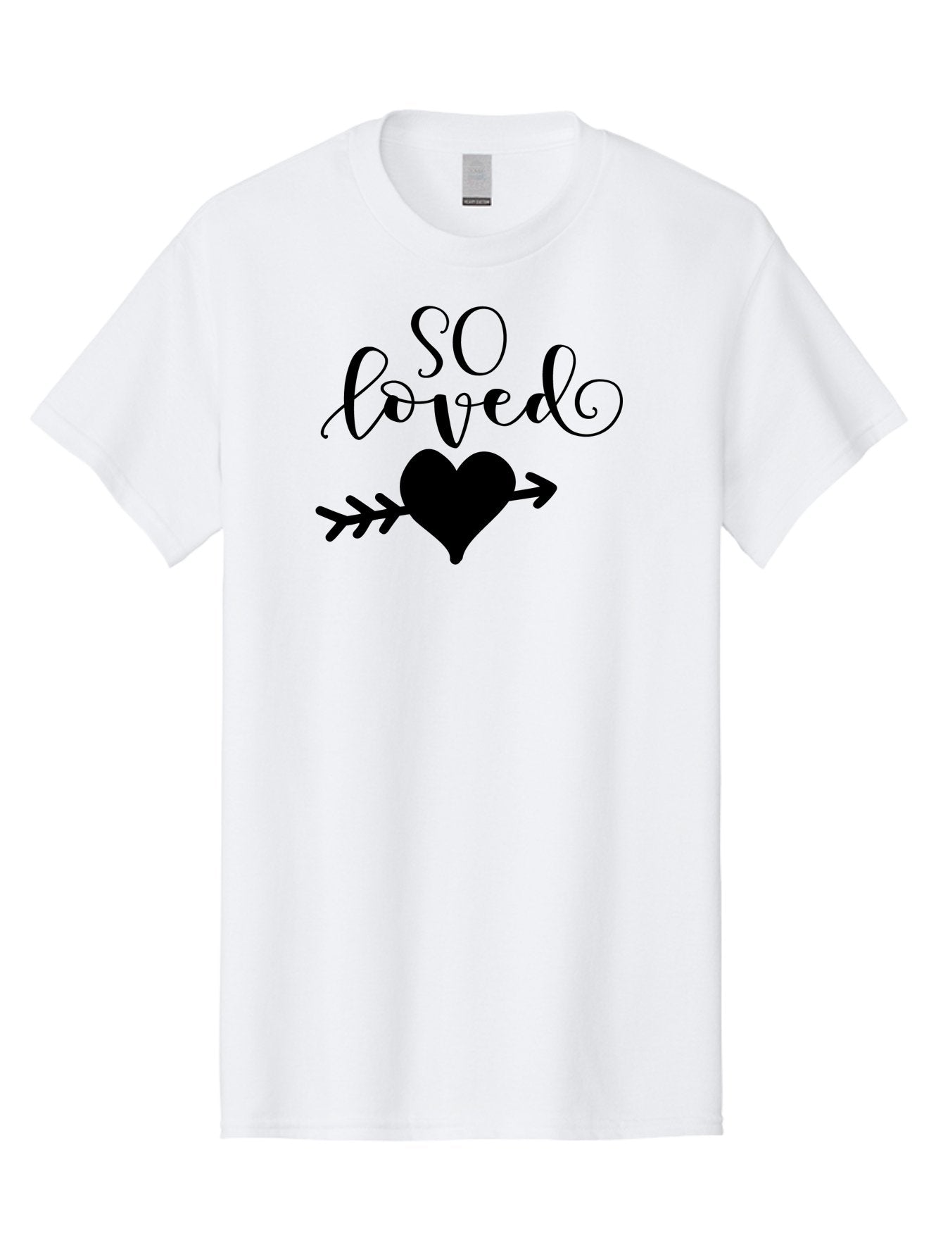 So-Loved Men'S Graphic Tee, 100% Cotton, Comfortable Casual Summer Wear, Machine Washable, Love Quote, Heart With Arrow, Valentines Day, Romantic Symbol, Love Message, Tender Feeling, Heartwarming, Love Inspiration Aad182