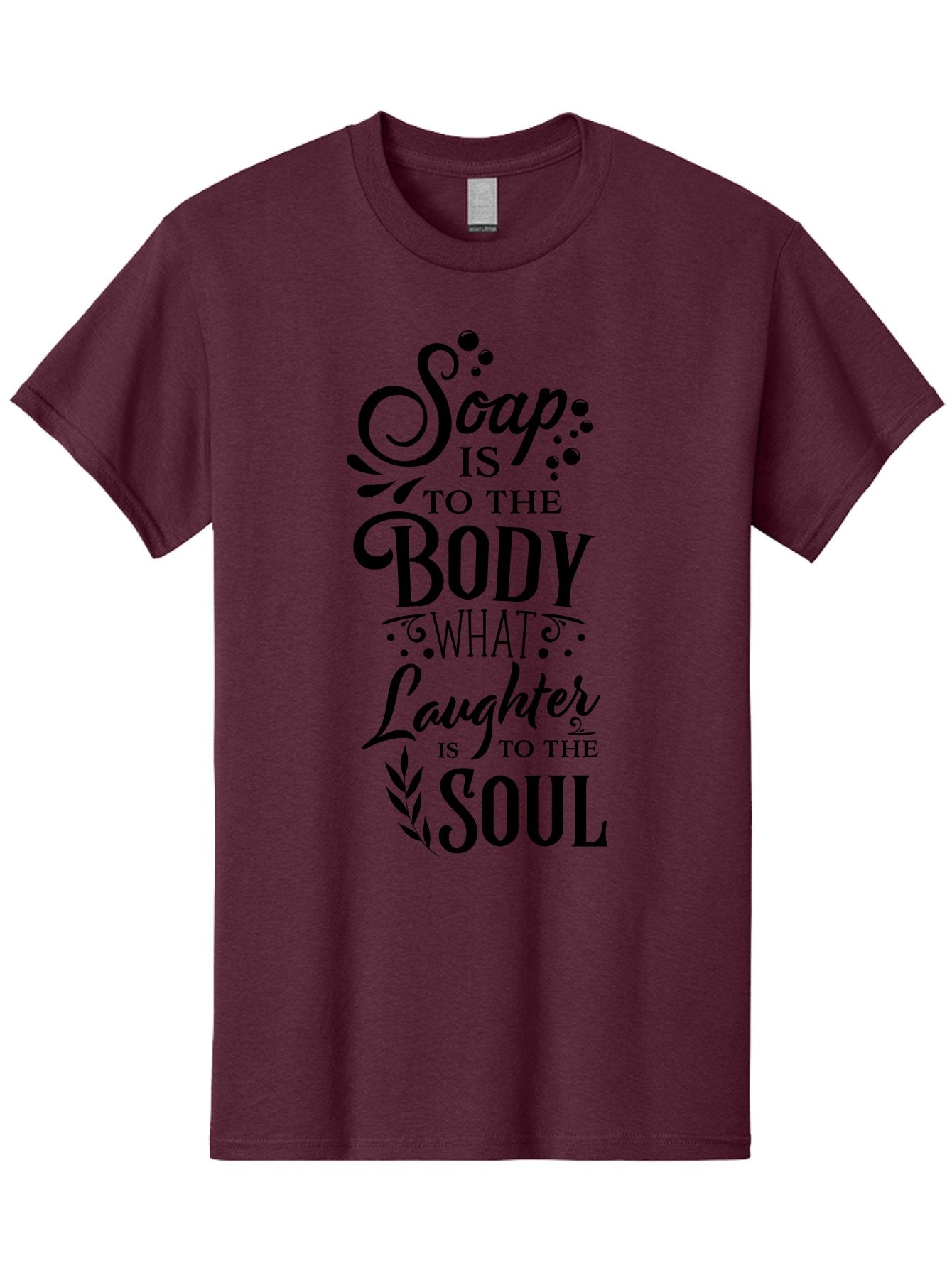 Soap-Is-To-The-Body Men'S Graphic Tee, 100% Cotton, Comfortable Casual Summer Wear, Machine Washable, Soap, Body Care, Laughter, Soul, Wellness, Self-Care, Relaxation, Happiness, Positive Vibes, Cleanliness Aad184 4