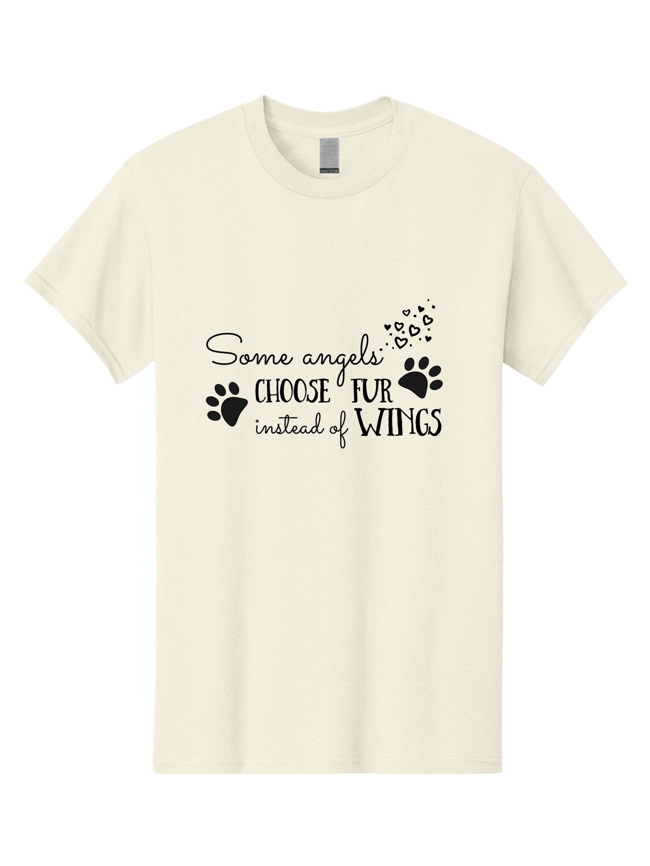 Some-Angels-Choose-Fur-Instead-Of-Wings Men'S Graphic Tee, 100% Cotton, Comfortable Casual Summer Wear, Machine Washable, Angelic Pets, Furry Friends, Heartwarming Quote, Dog Lovers, Cat Lovers, Inspirational Phrase, Love For Animals, Aad185 15