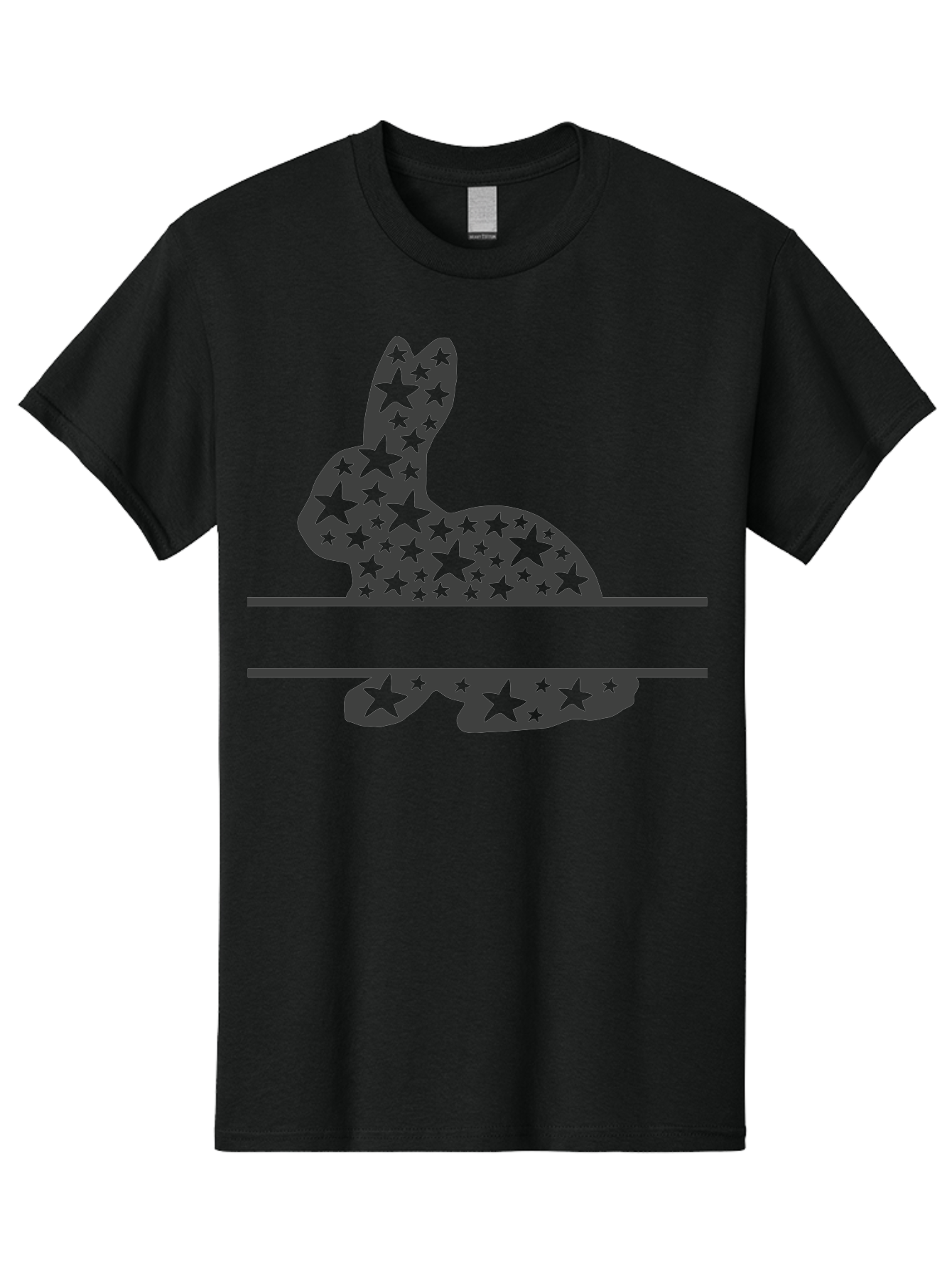Star-Bunny Men'S Graphic Tee, 100% Cotton, Comfortable Casual Summer Wear, Machine Washable, Rabbit Silhouette, Decorative Stars, Minimalist Design, Modern Art, Artistic Expression, Star Pattern, Cute Rabbit Aad195 17