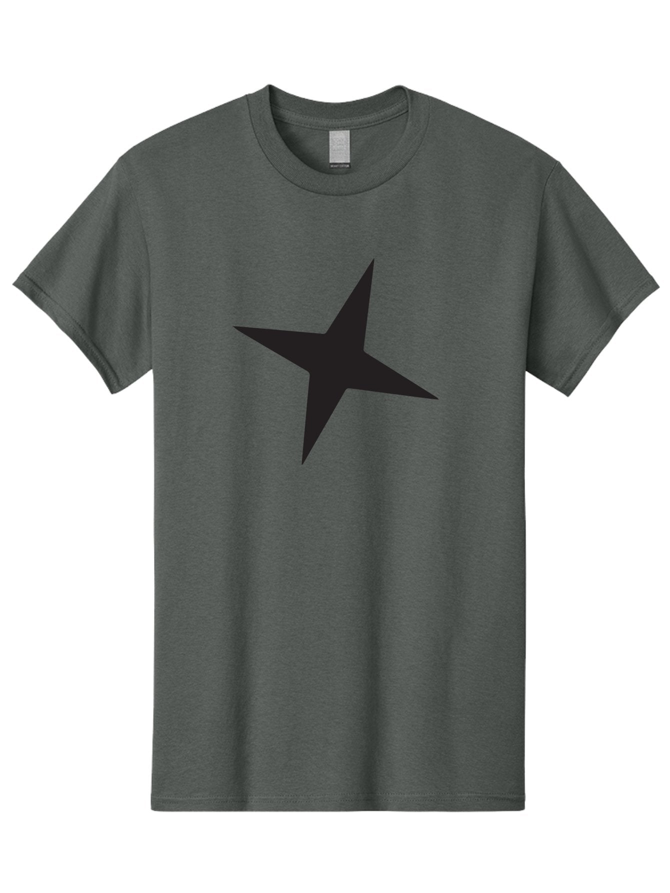 Star Men'S Graphic Tee, 100% Cotton, Comfortable Casual Summer Wear, Machine Washable, Simple Star, Black Silhouette, Five-Pointed Star, Minimalist Design, Bold Shape, Graphic Icon, Celestial Symbol Aad200 11