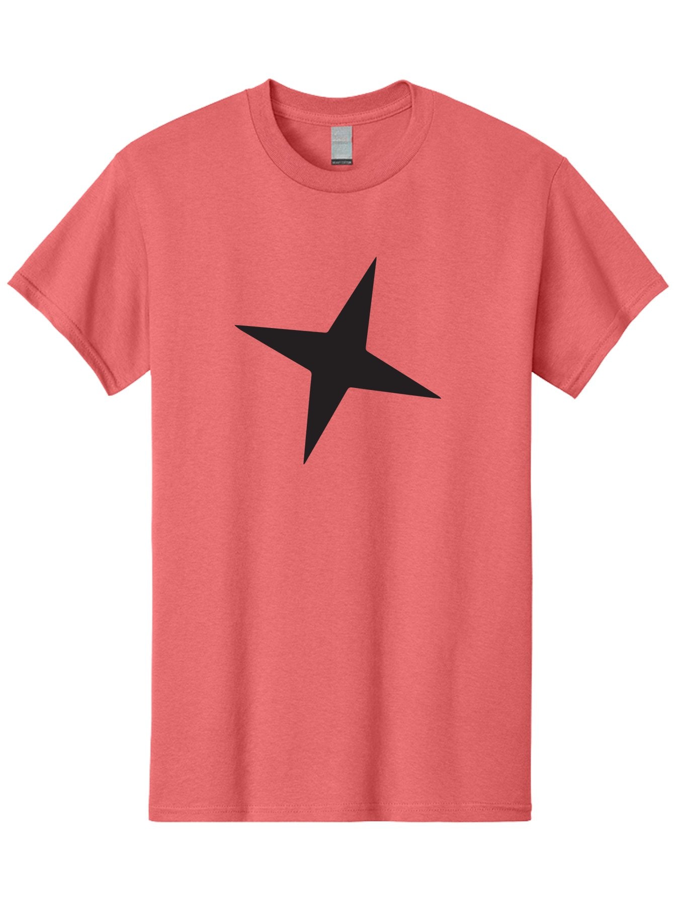 Star Men'S Graphic Tee, 100% Cotton, Comfortable Casual Summer Wear, Machine Washable, Simple Star, Black Silhouette, Five-Pointed Star, Minimalist Design, Bold Shape, Graphic Icon, Celestial Symbol Aad200 13