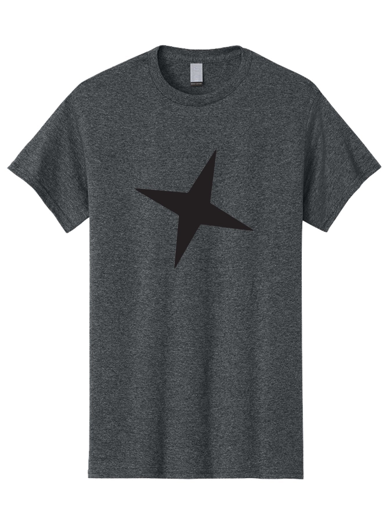 Star Men'S Graphic Tee, 100% Cotton, Comfortable Casual Summer Wear, Machine Washable, Simple Star, Black Silhouette, Five-Pointed Star, Minimalist Design, Bold Shape, Graphic Icon, Celestial Symbol Aad200 10