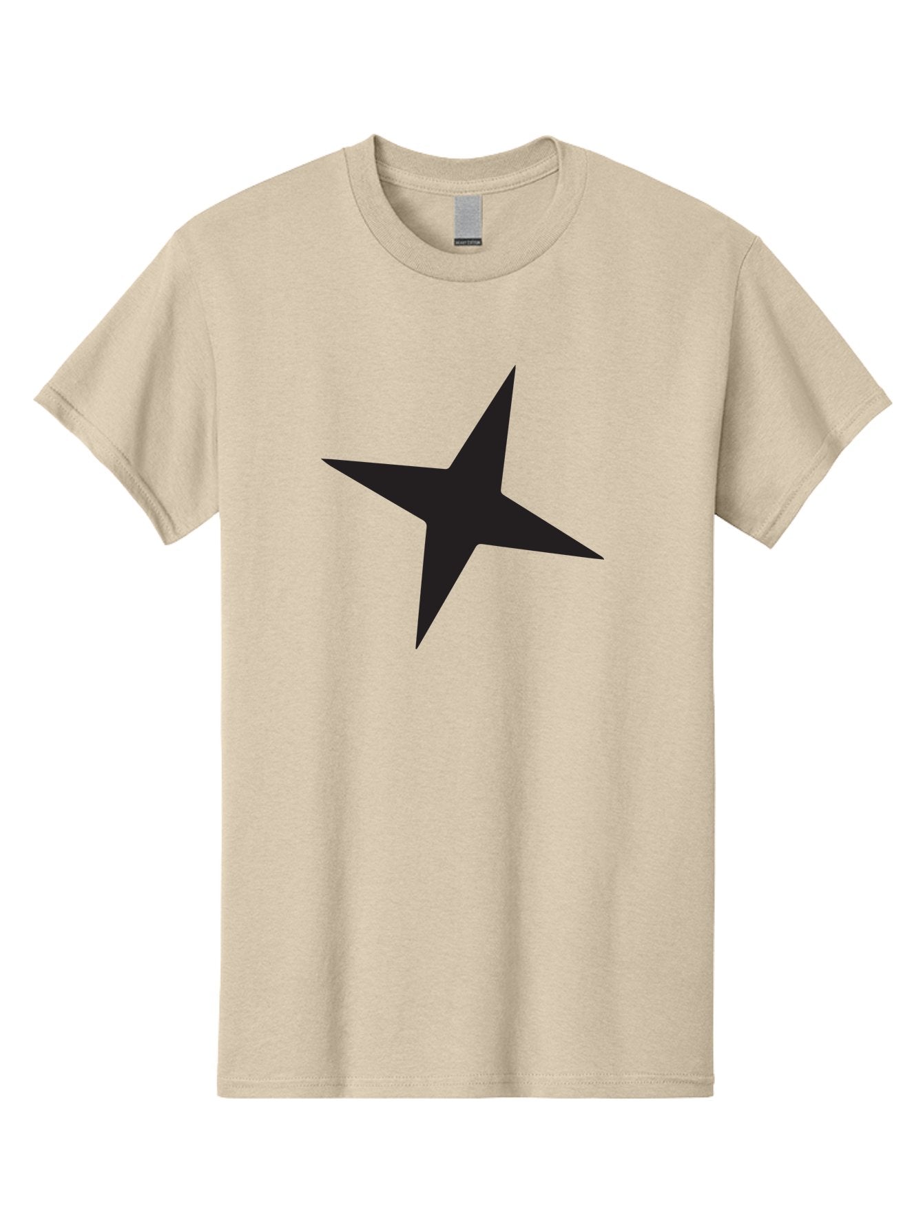 Star Men'S Graphic Tee, 100% Cotton, Comfortable Casual Summer Wear, Machine Washable, Simple Star, Black Silhouette, Five-Pointed Star, Minimalist Design, Bold Shape, Graphic Icon, Celestial Symbol Aad200 14
