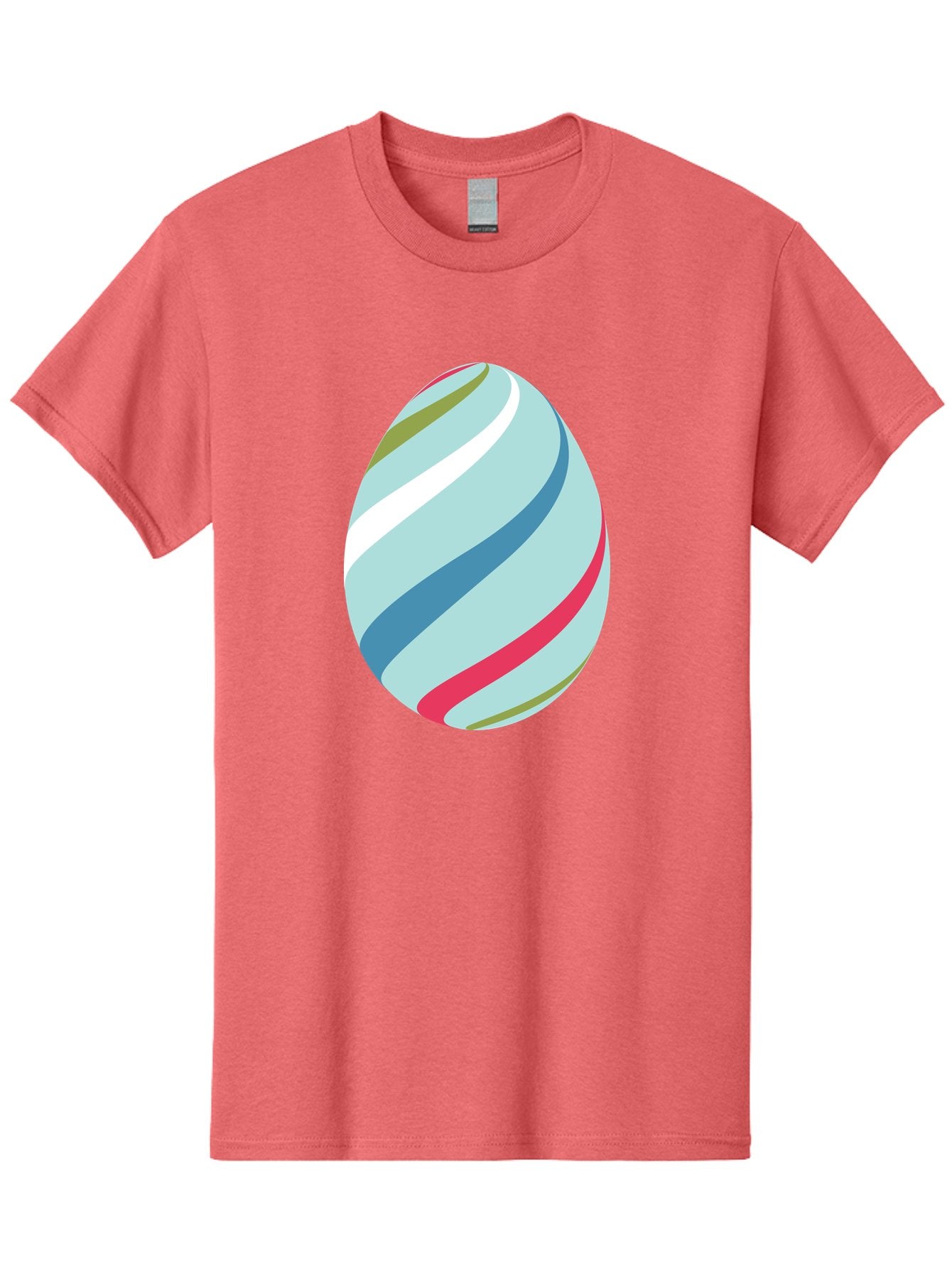 Striped-Easter-Egg Men'S Graphic Tee, 100% Cotton, Comfortable Casual Summer Wear, Machine Washable, Easter Egg Decoration, Colorful Stripes, Spring Theme, Pastel Colors, Festive Design, Easter Celebration, Egg Hunt, Vibrant Colors Aad205 3