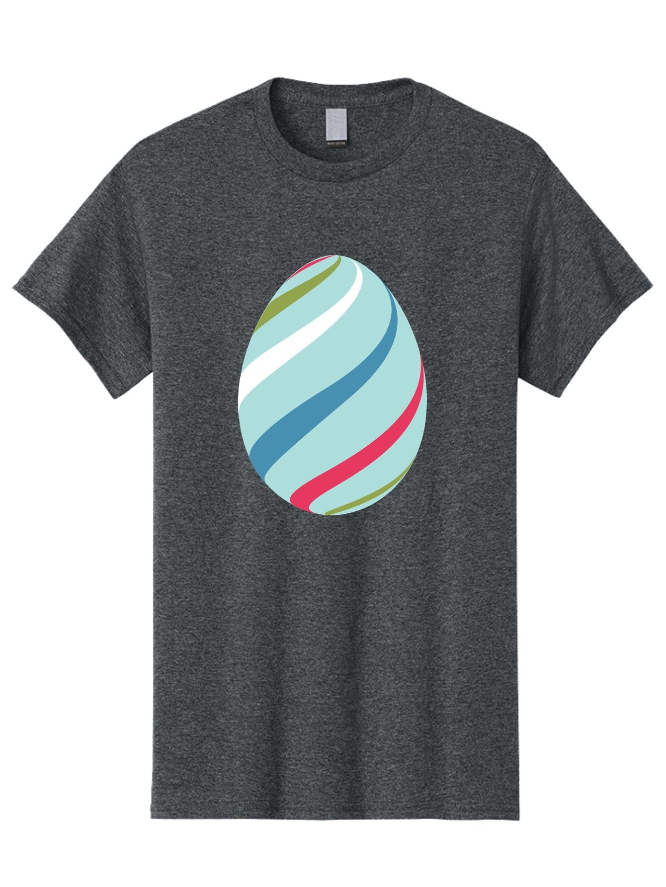 Striped-Easter-Egg Men'S Graphic Tee, 100% Cotton, Comfortable Casual Summer Wear, Machine Washable, Easter Egg Decoration, Colorful Stripes, Spring Theme, Pastel Colors, Festive Design, Easter Celebration, Egg Hunt, Vibrant Colors Aad205 8