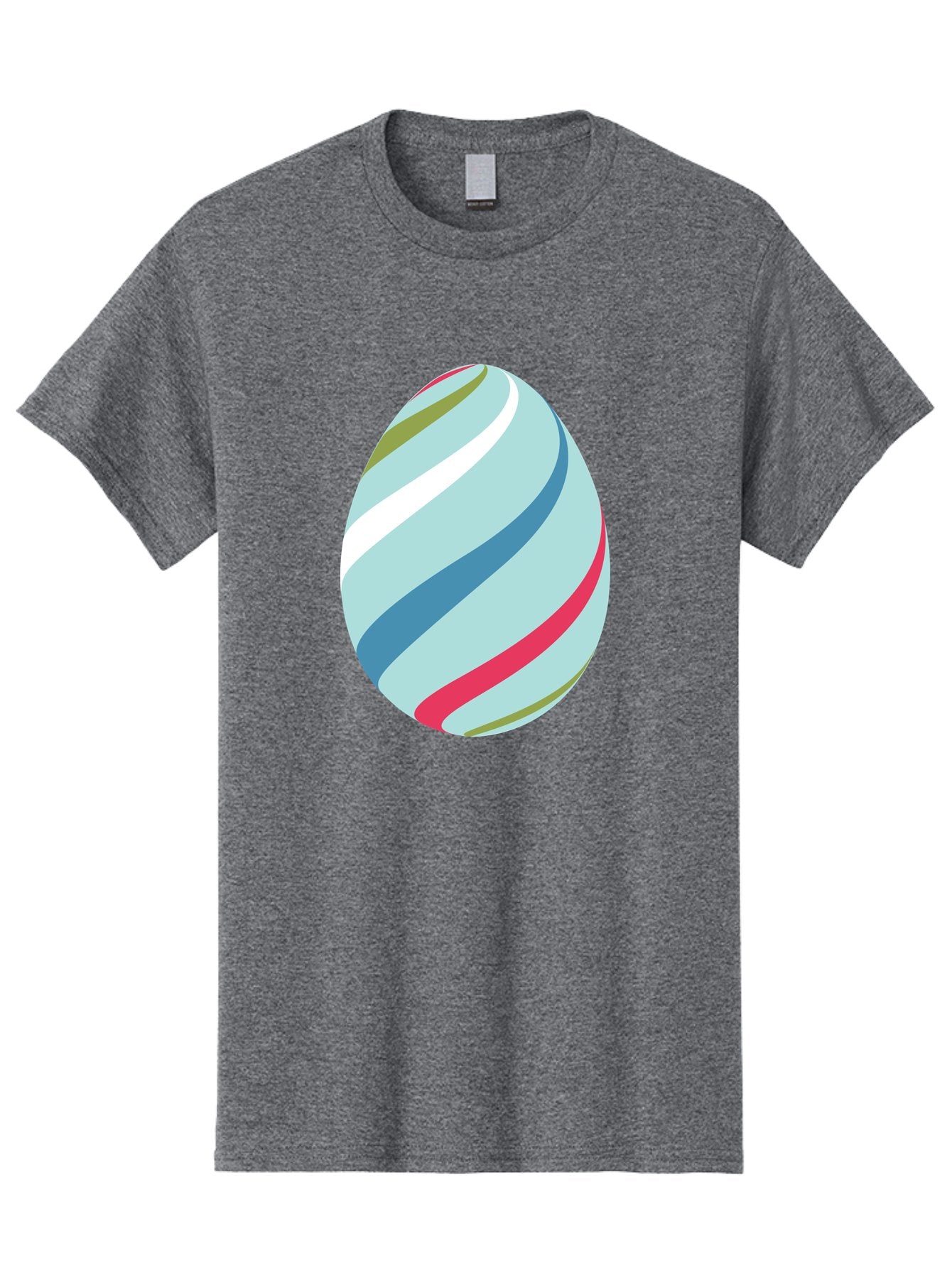 Striped-Easter-Egg Men'S Graphic Tee, 100% Cotton, Comfortable Casual Summer Wear, Machine Washable, Easter Egg Decoration, Colorful Stripes, Spring Theme, Pastel Colors, Festive Design, Easter Celebration, Egg Hunt, Vibrant Colors Aad205 12