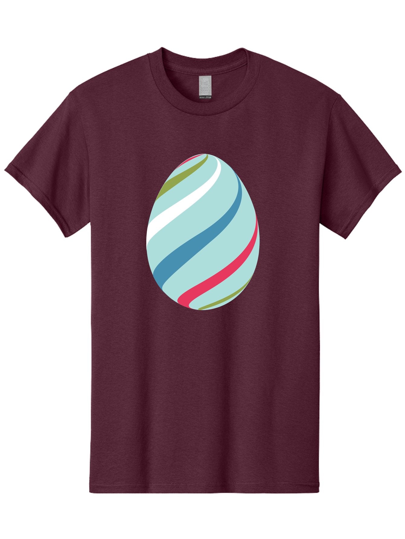 Striped-Easter-Egg Men'S Graphic Tee, 100% Cotton, Comfortable Casual Summer Wear, Machine Washable, Easter Egg Decoration, Colorful Stripes, Spring Theme, Pastel Colors, Festive Design, Easter Celebration, Egg Hunt, Vibrant Colors Aad205 4