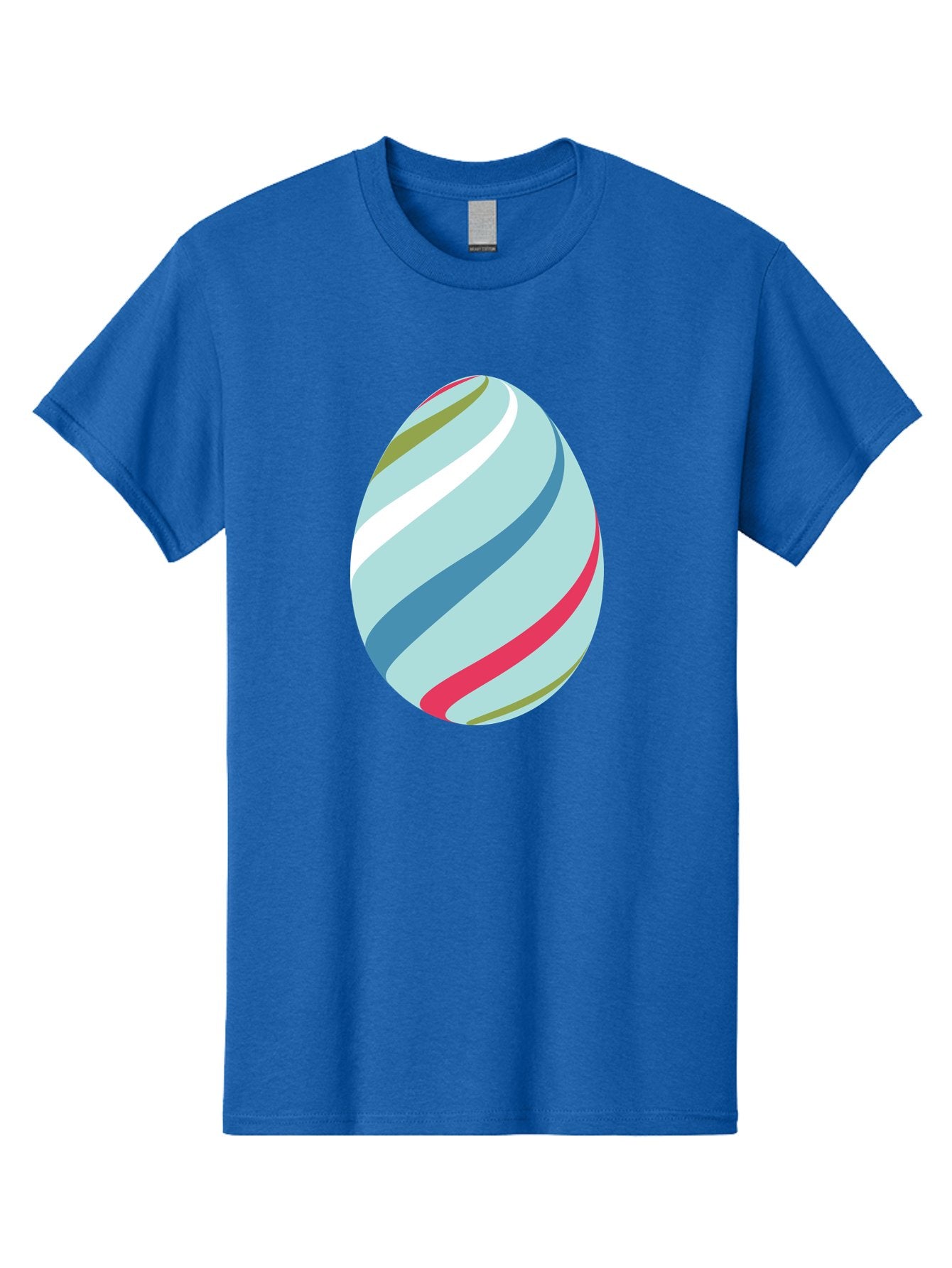 Striped-Easter-Egg Men'S Graphic Tee, 100% Cotton, Comfortable Casual Summer Wear, Machine Washable, Easter Egg Decoration, Colorful Stripes, Spring Theme, Pastel Colors, Festive Design, Easter Celebration, Egg Hunt, Vibrant Colors Aad205 9
