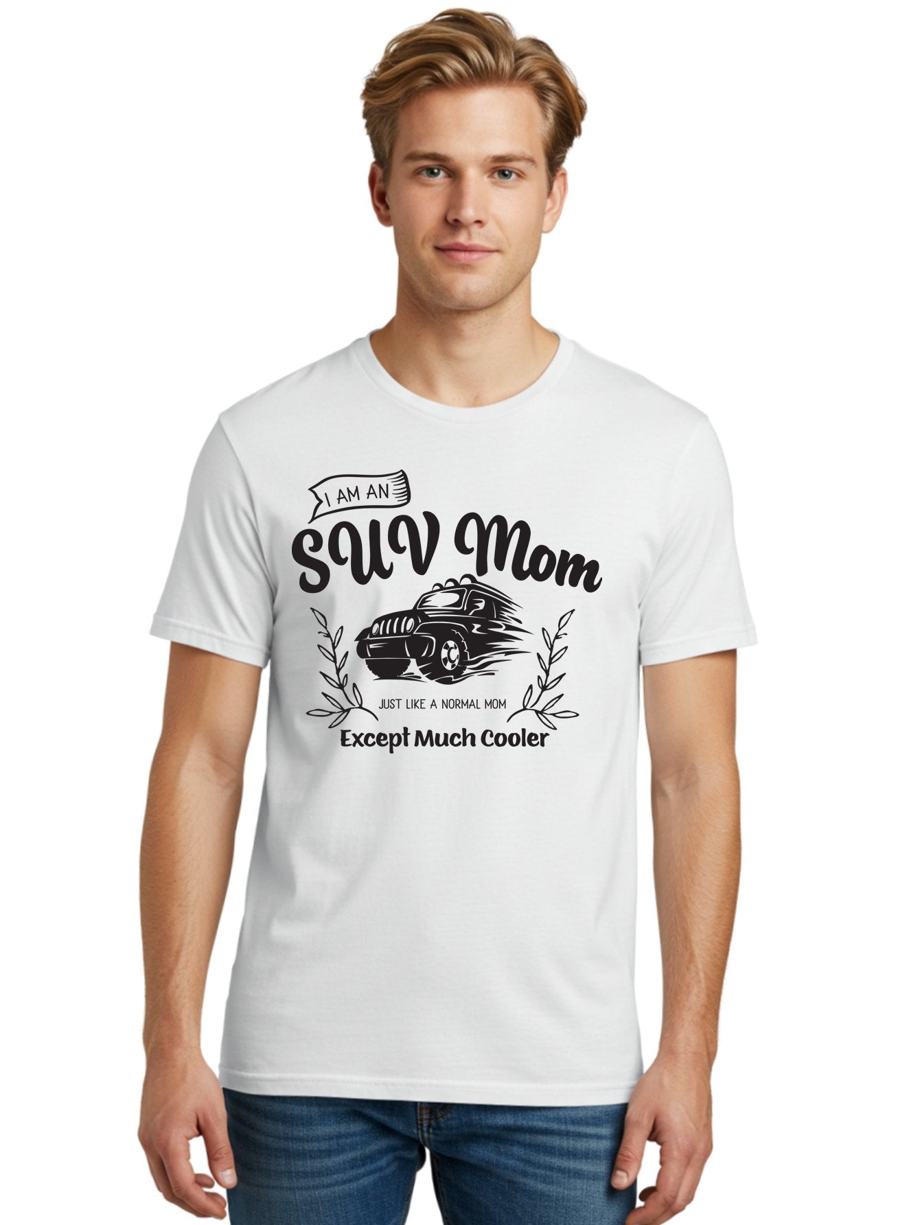 Suv-Mom Men'S Graphic Tee, 100% Cotton, Comfortable Casual Summer Wear, Machine Washable, Suv Mom, Cool Mom, Off-Road Mom, Adventurous Mom, Funny Mom Quote, Suv Graphic, Mom Life, Cool Mom Quote, Suv, Mom Aad213 19