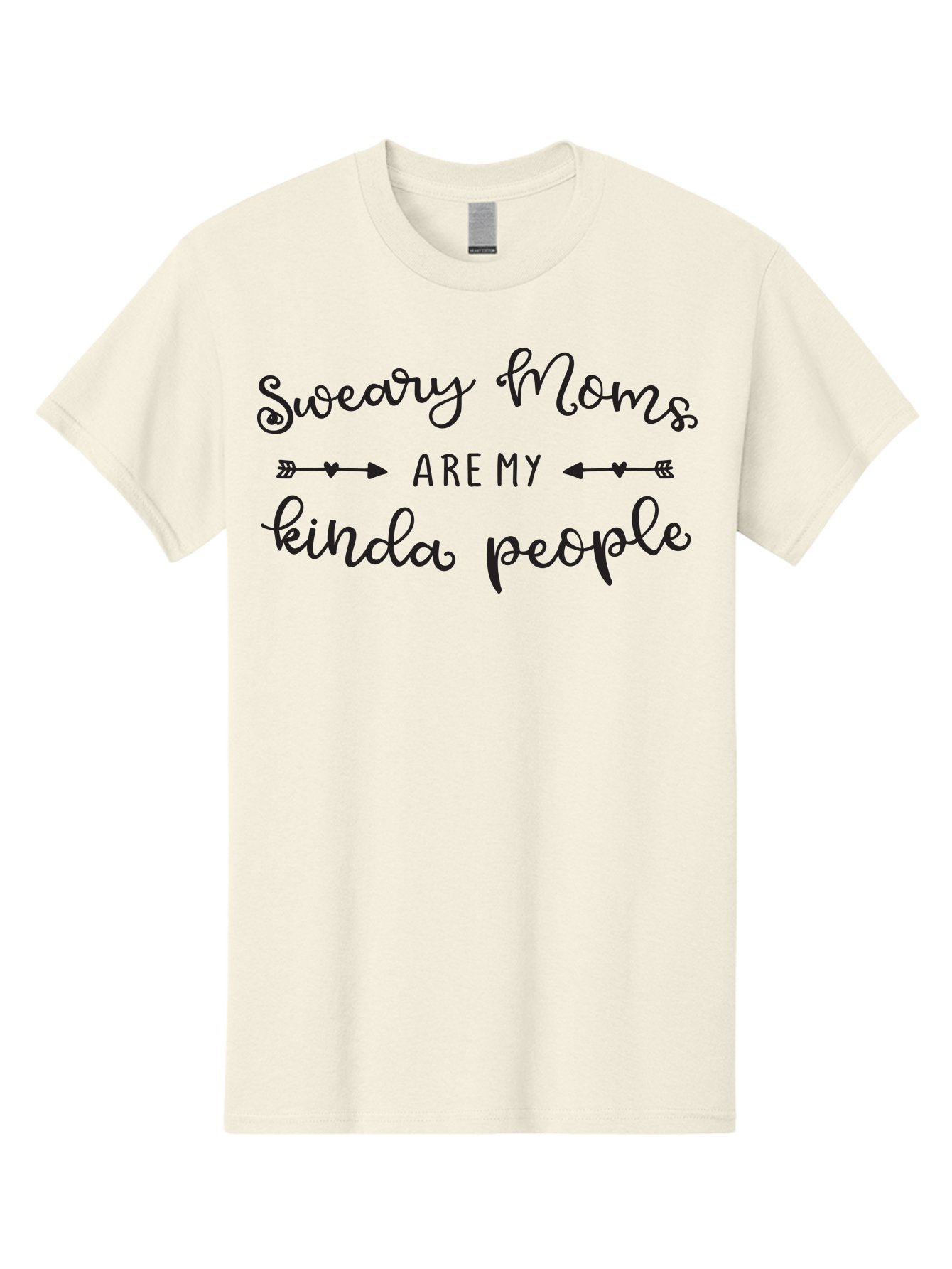 Sweary-Moms-Are-My-Kinda-People Men'S Graphic Tee, 100% Cotton, Comfortable Casual Summer Wear, Machine Washable, Funny Quote, Humorous Text, Sweary Moms, Mothers Day Gift, Mom Life, Sarcastic Humor, Relatable Quote, Quirky Design, Aad214 3