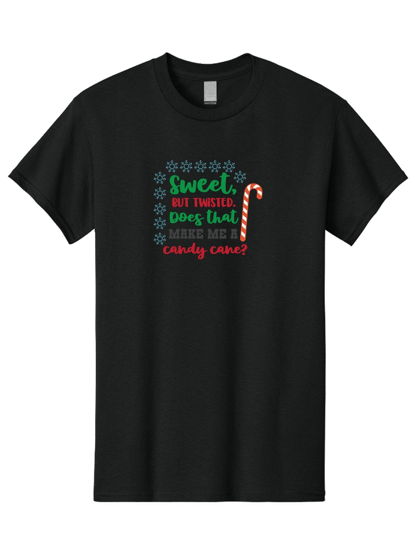 Sweet-But-Twisted Men'S Graphic Tee, 100% Cotton, Comfortable Casual Summer Wear, Machine Washable, Funny Candy Cane Quote, Sweet Treats, Christmas Candy, Candy Cane Humor, Holiday Humor, Christmas Puns, Festive Quotes Aad215 10