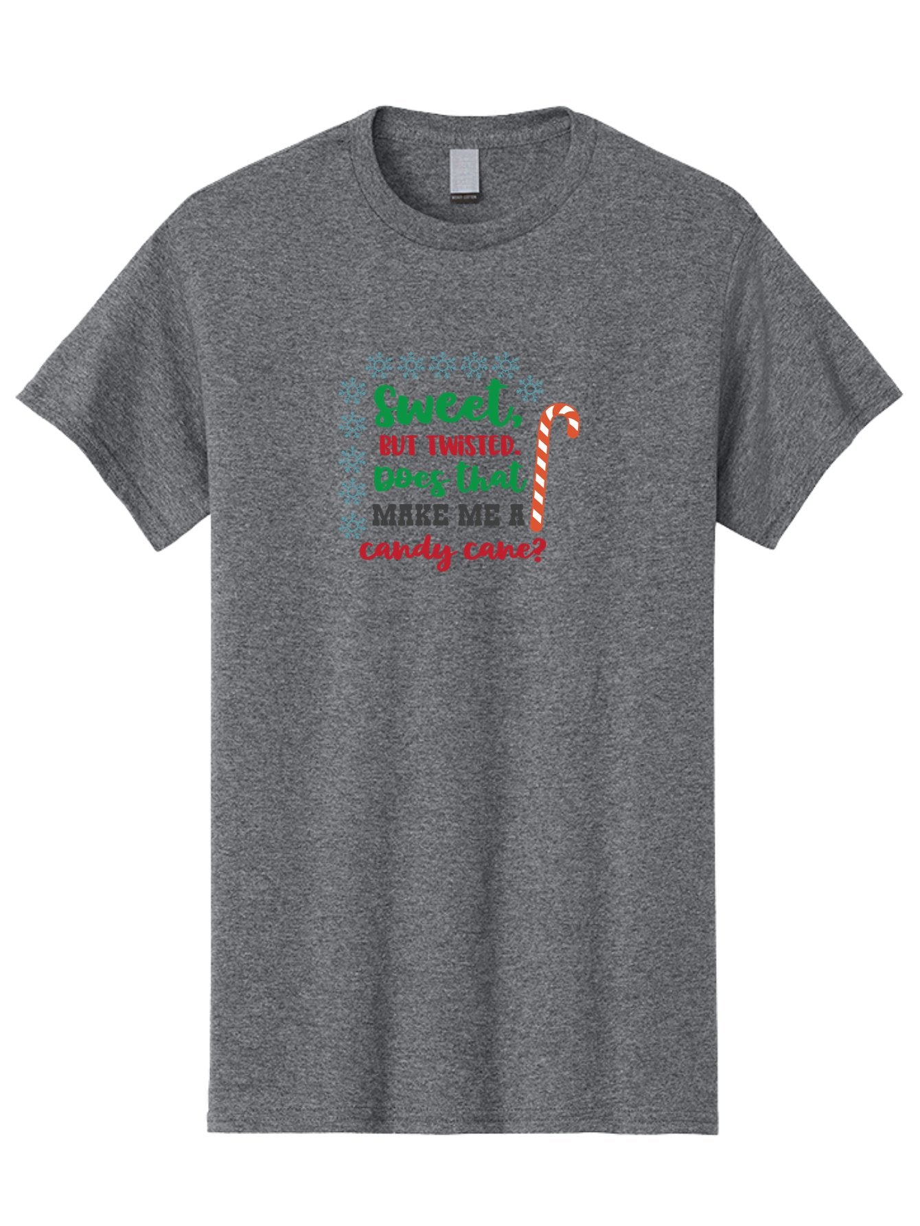 Sweet-But-Twisted Men'S Graphic Tee, 100% Cotton, Comfortable Casual Summer Wear, Machine Washable, Funny Candy Cane Quote, Sweet Treats, Christmas Candy, Candy Cane Humor, Holiday Humor, Christmas Puns, Festive Quotes Aad215 9