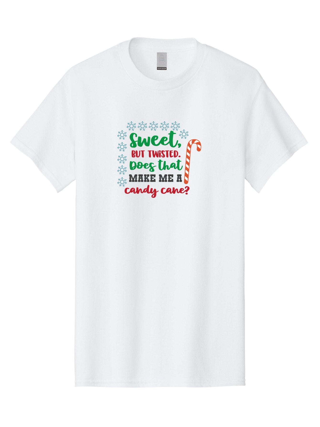 Sweet-But-Twisted Men'S Graphic Tee, 100% Cotton, Comfortable Casual Summer Wear, Machine Washable, Funny Candy Cane Quote, Sweet Treats, Christmas Candy, Candy Cane Humor, Holiday Humor, Christmas Puns, Festive Quotes Aad215 4