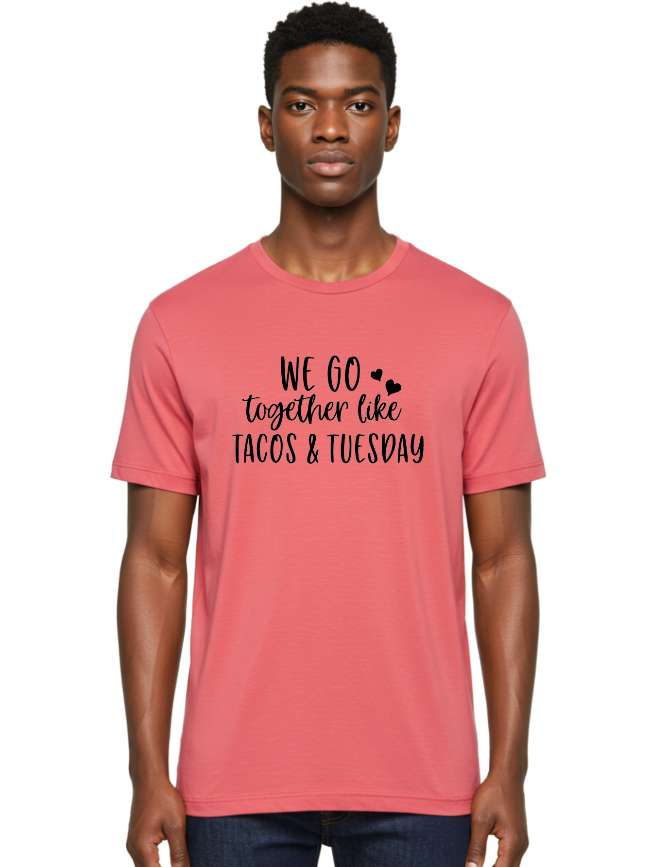 Tacos-Tuesday Men'S Graphic Tee, 100% Cotton, Comfortable Casual Summer Wear, Machine Washable, Tacos, Tuesday, Love Quote, Funny Quote, Couple Quote, Mexican Food, Heart, Quote Aad221 6