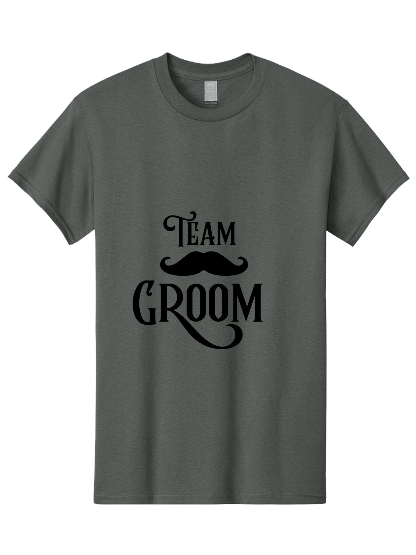 Team-Groom Men'S Graphic Tee, 100% Cotton, Comfortable Casual Summer Wear, Machine Washable, Team Groom, Wedding Party, Marriage Celebration, Mustache, Groom'S Squad, Wedding Accessories, Bridal Party, Wedding Theme Aad225 5